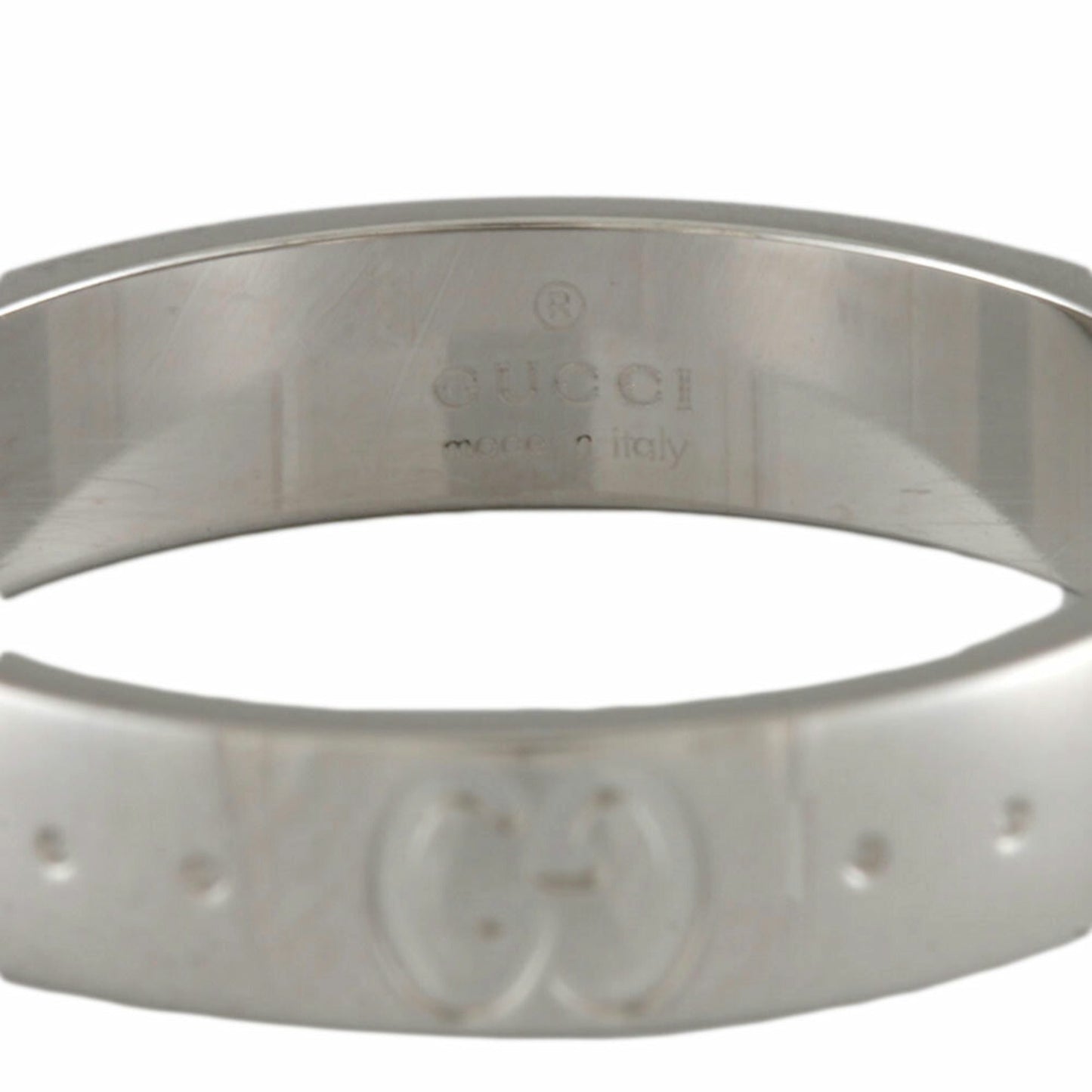 Gucci Icon Ring No. 14 18K K18 White Gold Women's