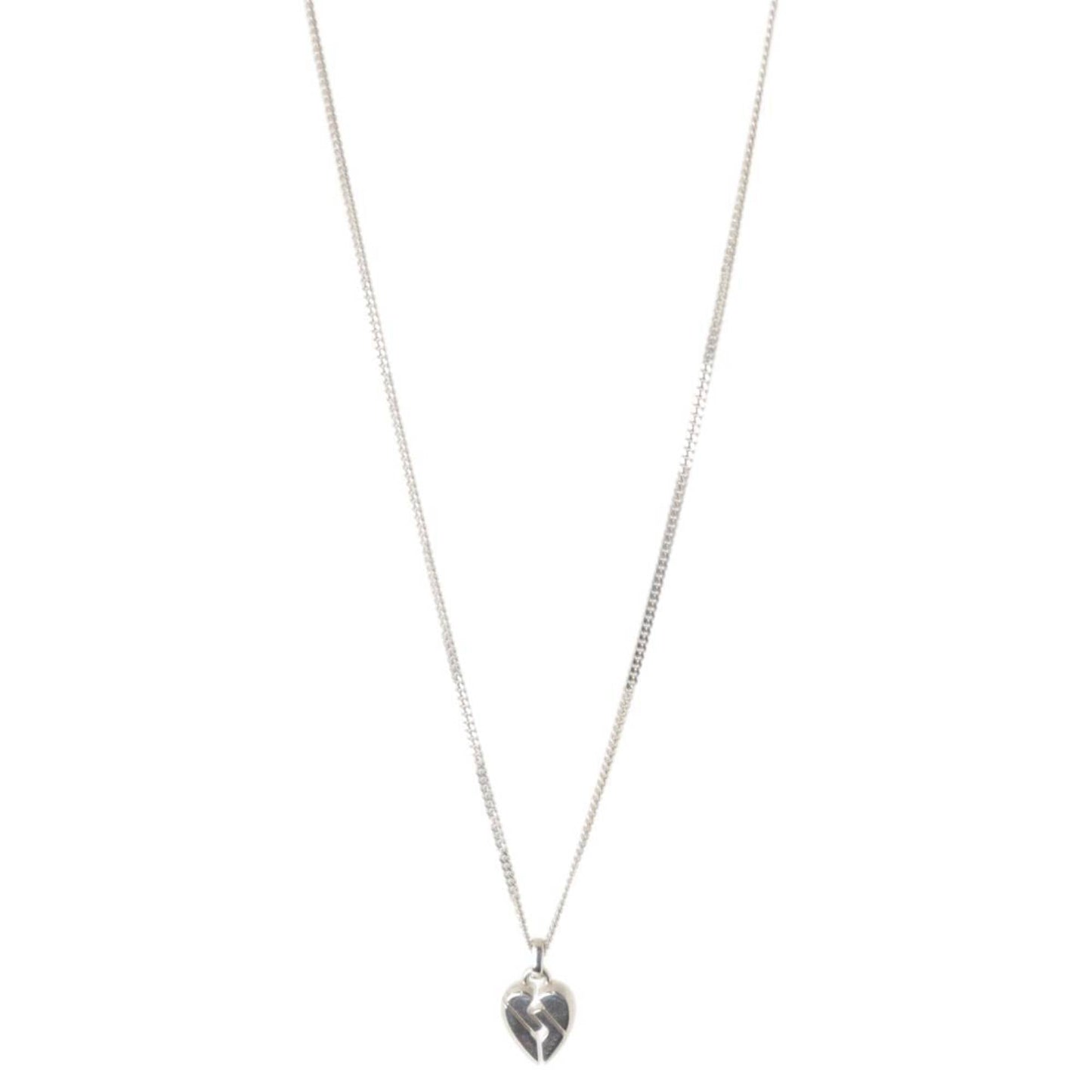 GUCCI / Gucci knot heart pendant necklace Sv925 about 45.2cm