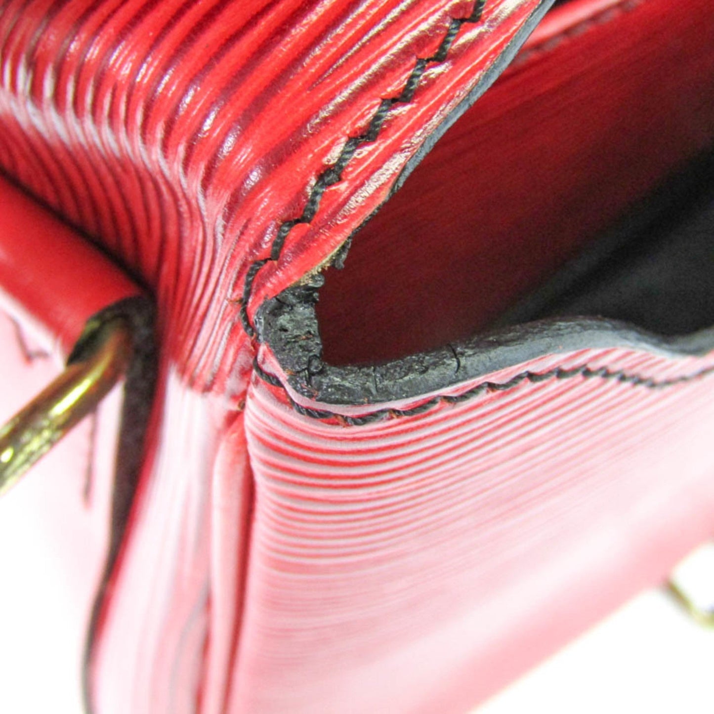 Louis Vuitton Epi Cartouchiere M52247 Women's Shoulder Bag Castilian Red