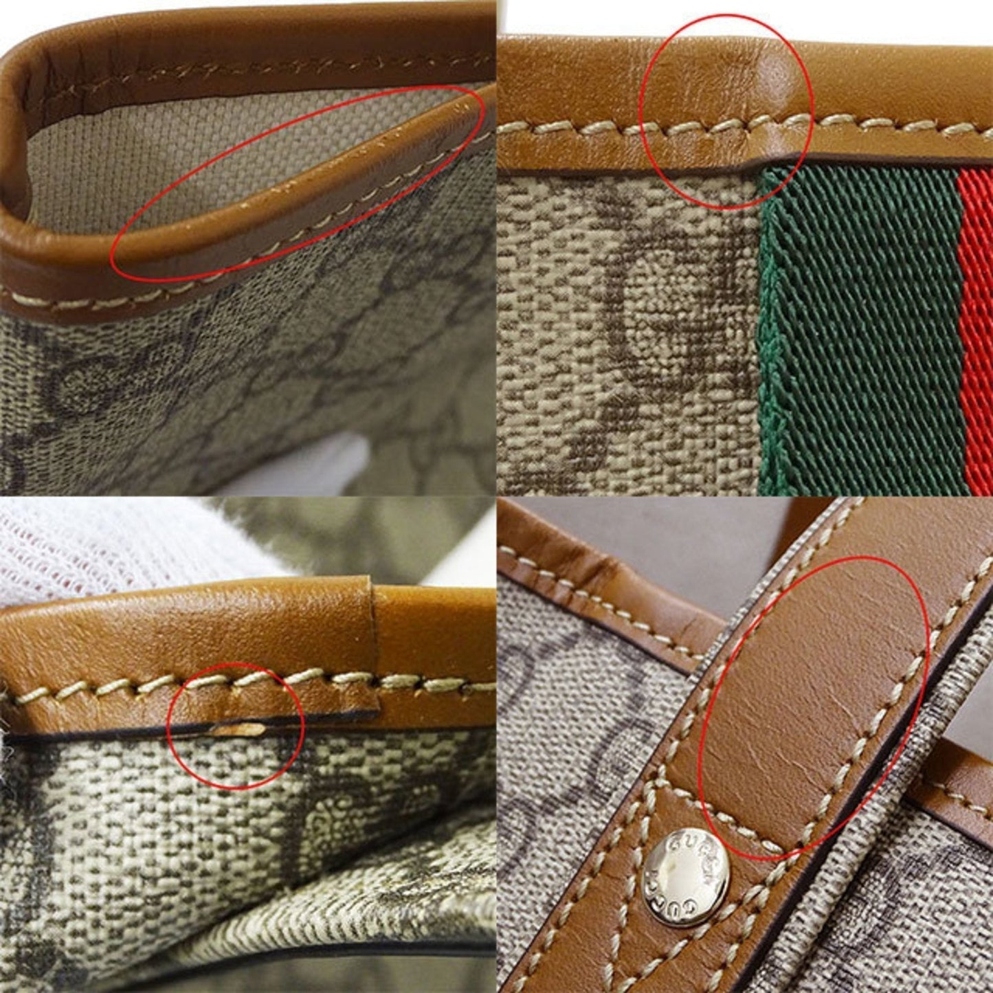 Gucci Bag Ladies Tote GG Plus Sherry Greige 211134