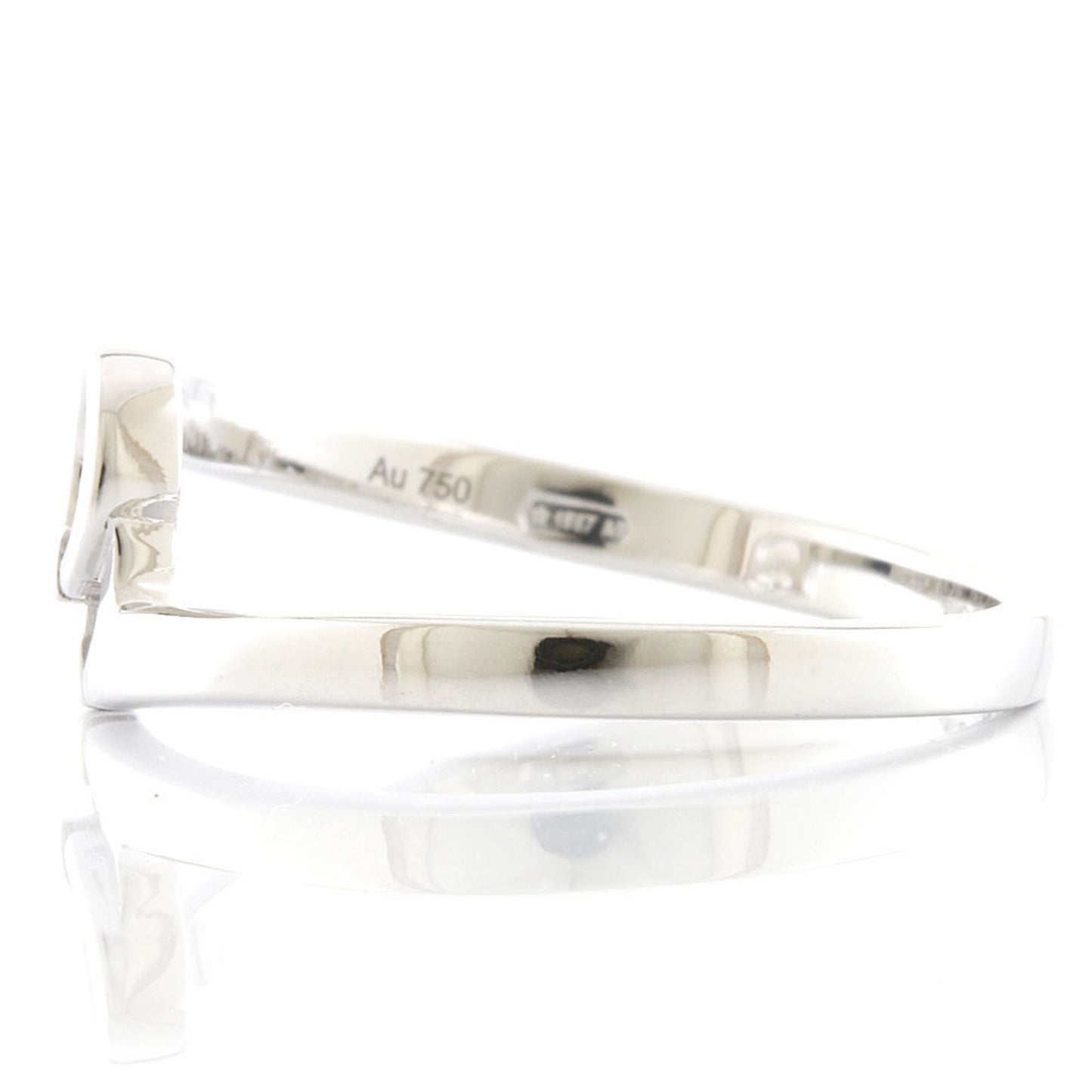 Gucci K18WG Ring GG Running # 10 Silver Ladies 18K K18 White Gold