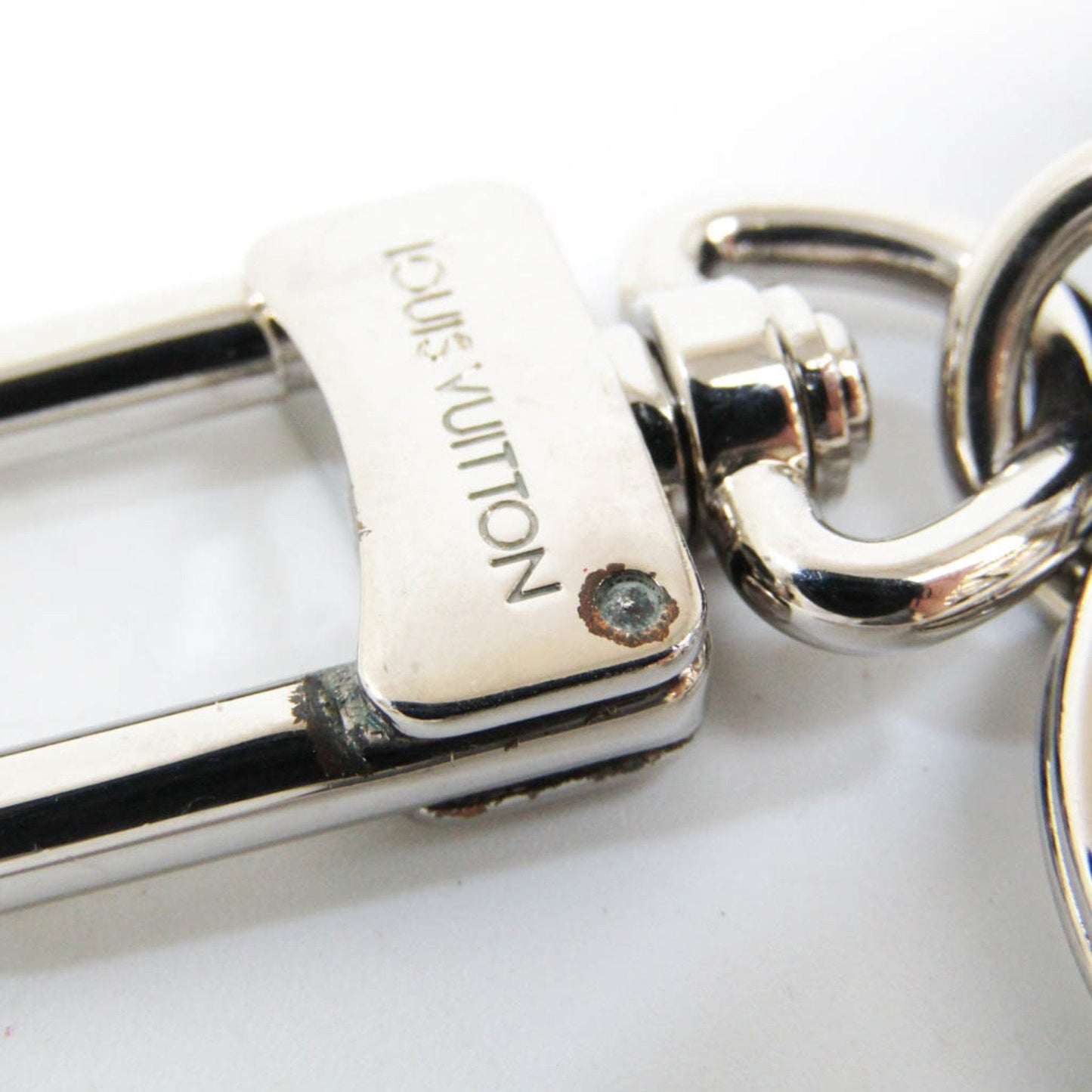 LOUIS VUITTON Damier Graphite Portocray Dice M66735 Keyring [Damier Graphite,Noir,Silver]