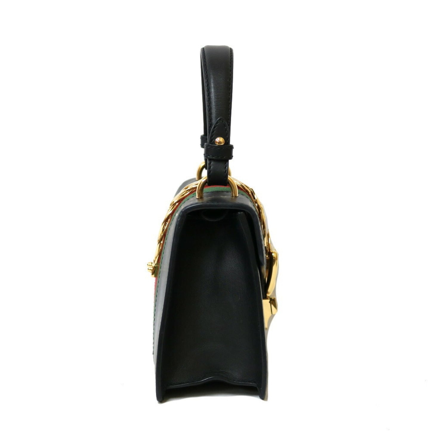 Gucci Sylvie Mini Handbag Shoulder Bag Black Ladies