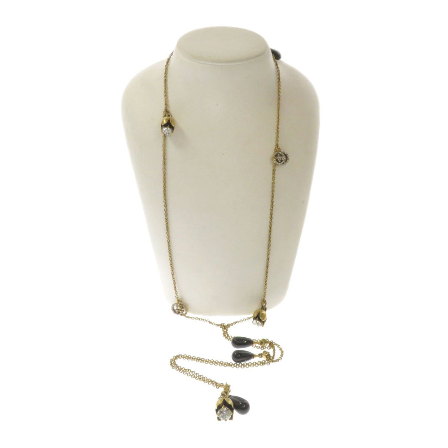 Gucci Interlocking G Long Necklace Flower Motif Ladies GUCCI