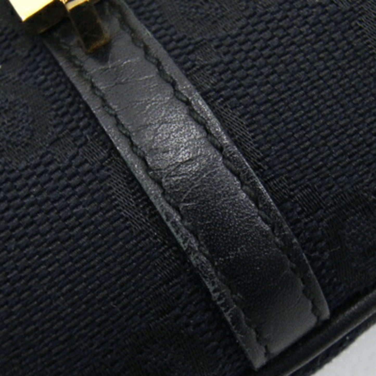 Gucci Handbag GG Jackie 005.0811 Black Canvas Leather Ladies Bamboo GUCCI