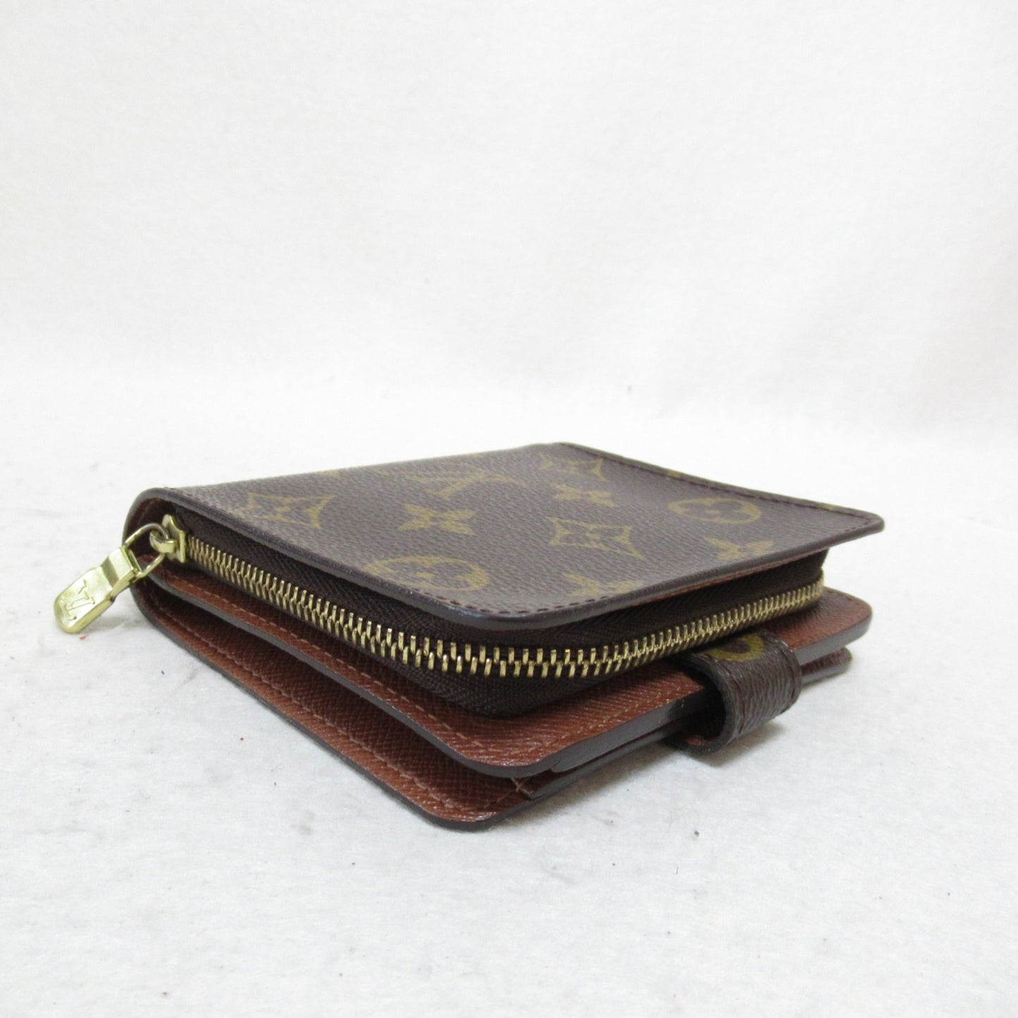 LOUIS VUITTON compact zip wallet Brown Monogram PVC coated canvas M61667