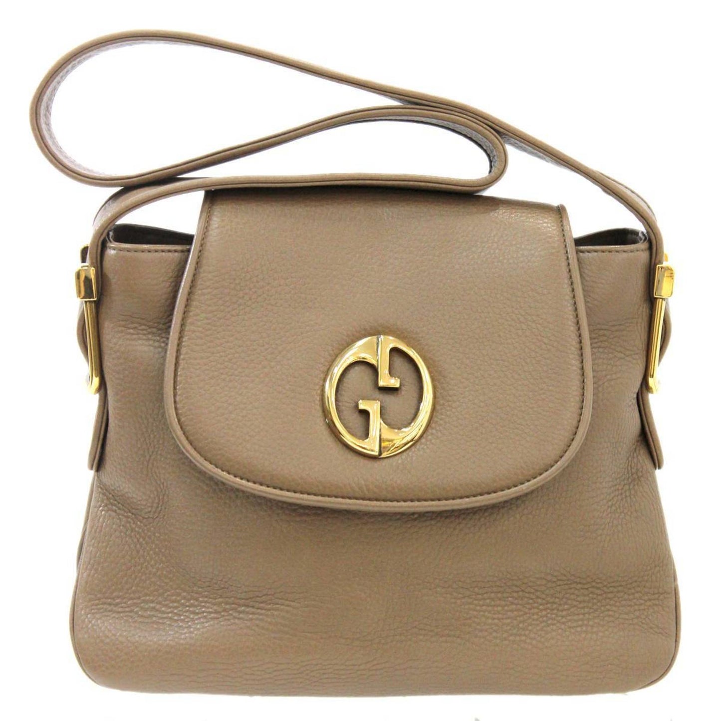 Gucci double G leather shoulder bag camel shop card ladies