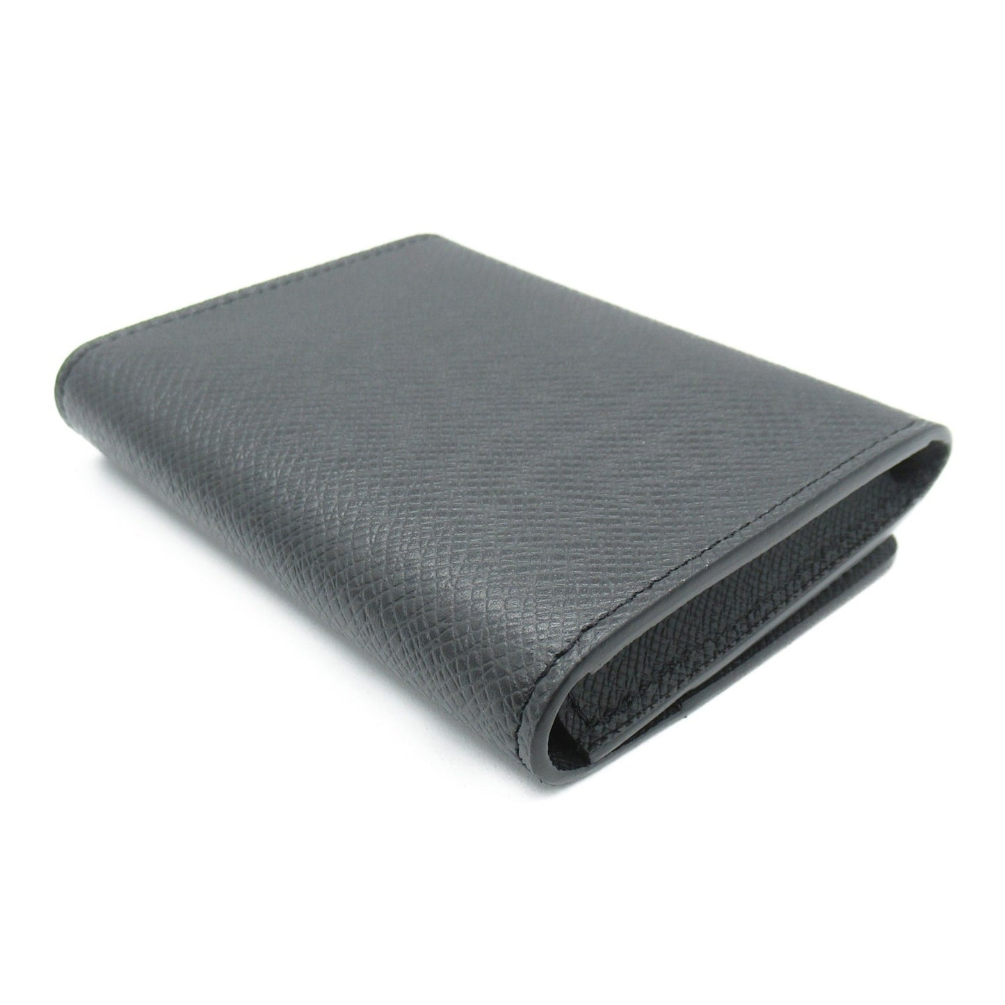 LOUIS VUITTON Anvelop Carte de Visit NM Black Black Taiga leather M64595
