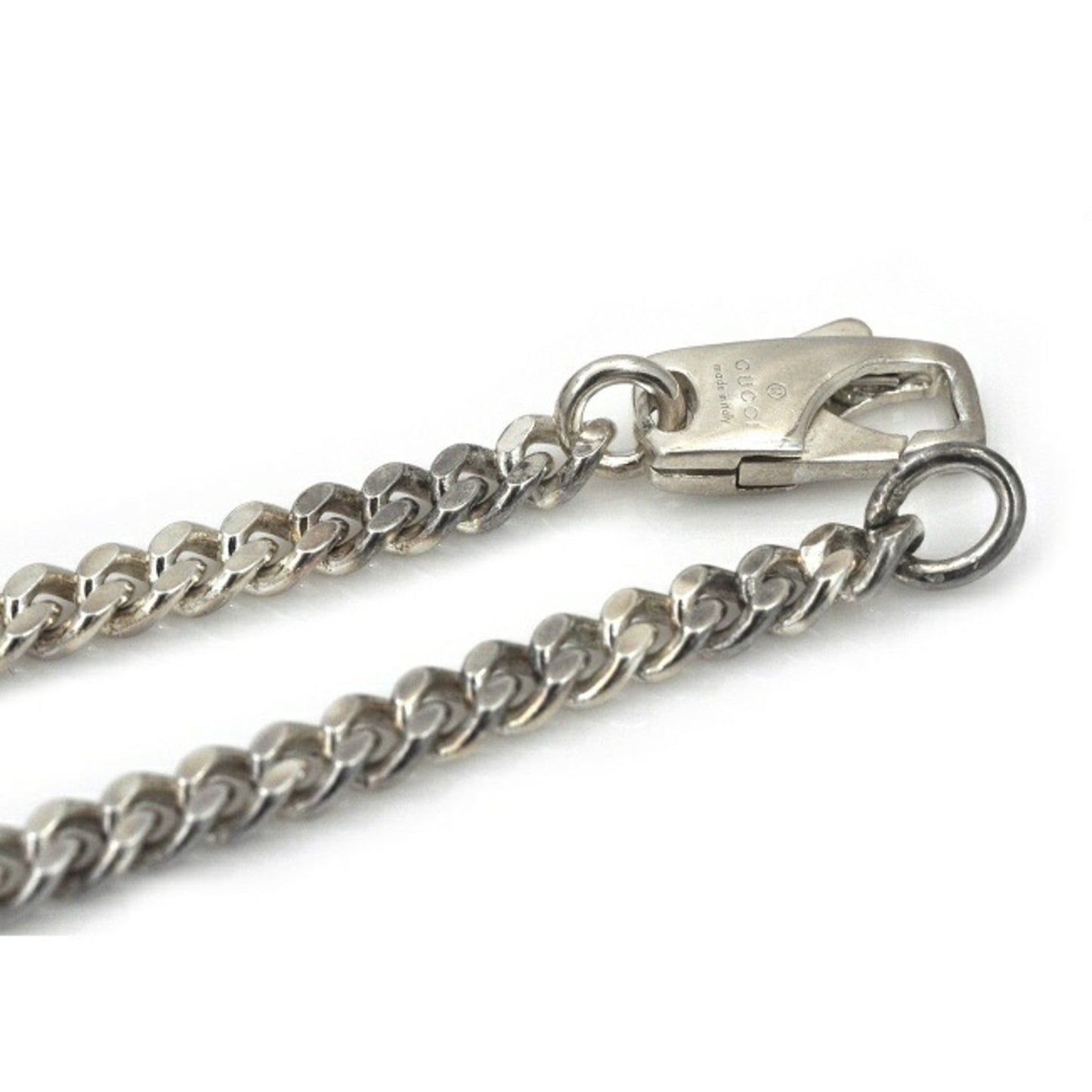 Gucci Necklace Silver Interlocking 246490 J8400 8106 GG Ag 925 GUCCI Engraved Jewelry Men's Women's Unisex Pendant