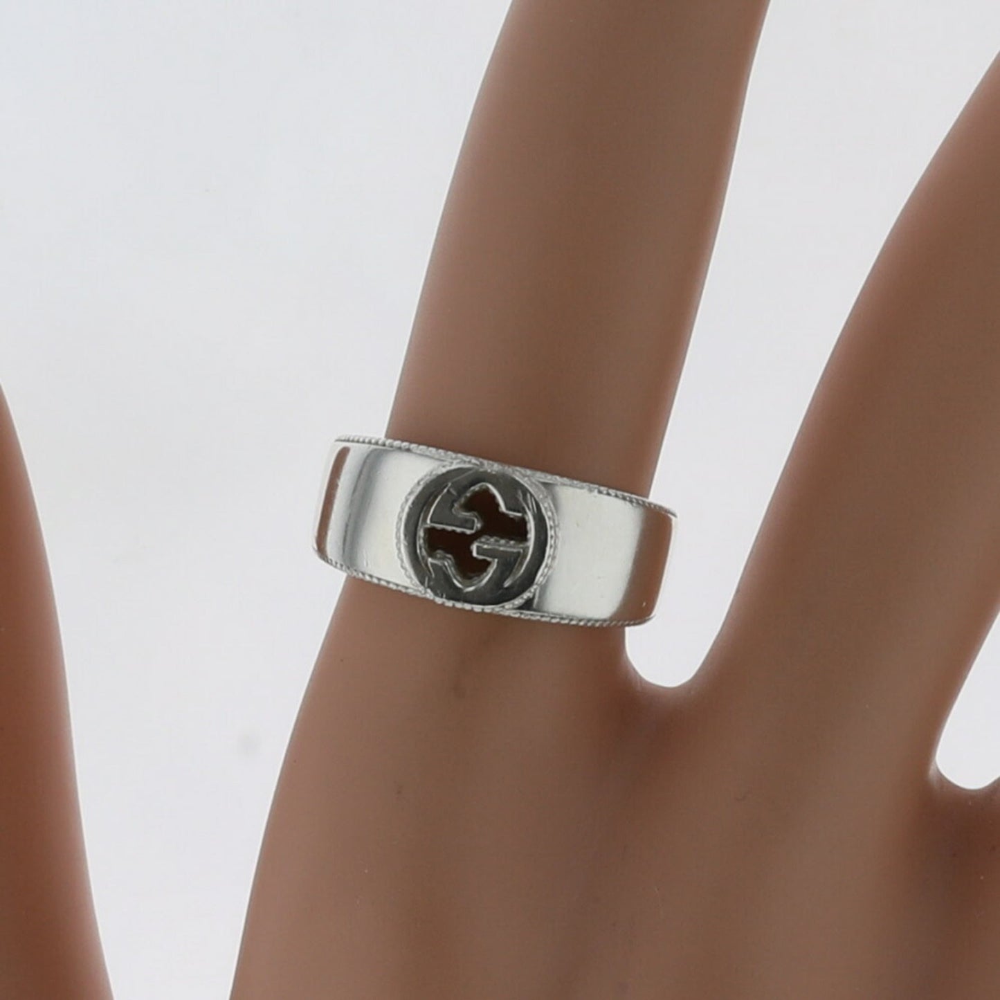 Gucci Ring Interlocking G Silver 925 No. 11 Ladies GUCCI