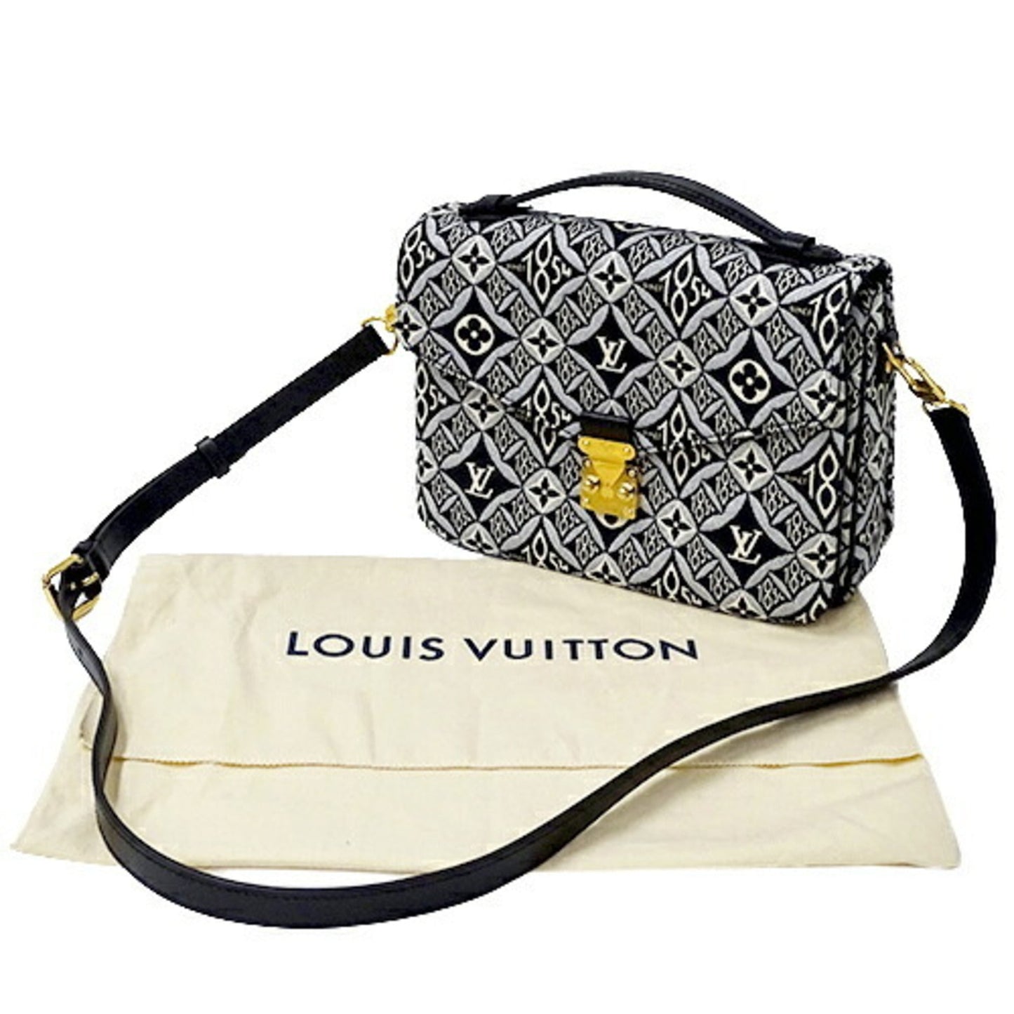 LOUIS VUITTON Bag Monogram Jacquard SINCE 1854 Ladies Handbag Shoulder Pochette Metis MM Gray M57272 2020 Collection