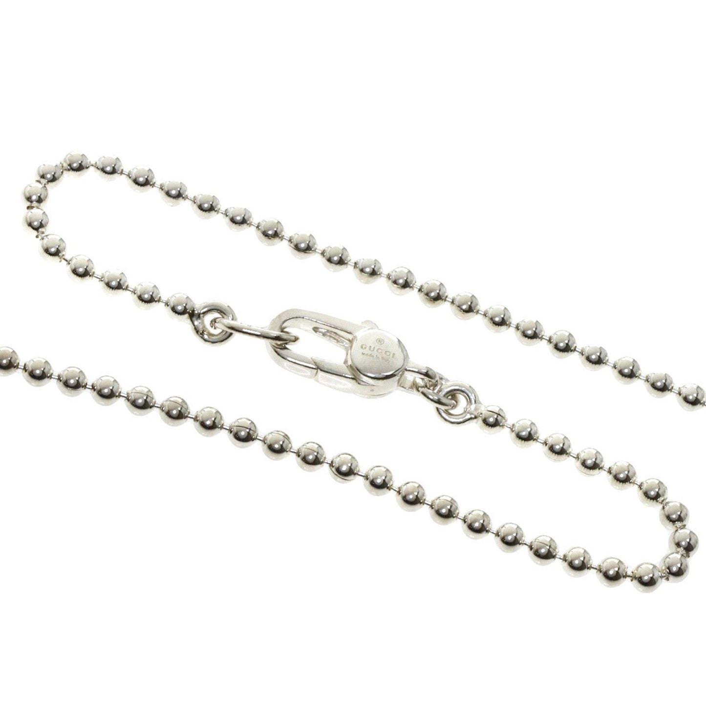 Gucci Plate Necklace Silver Ladies GUCCI