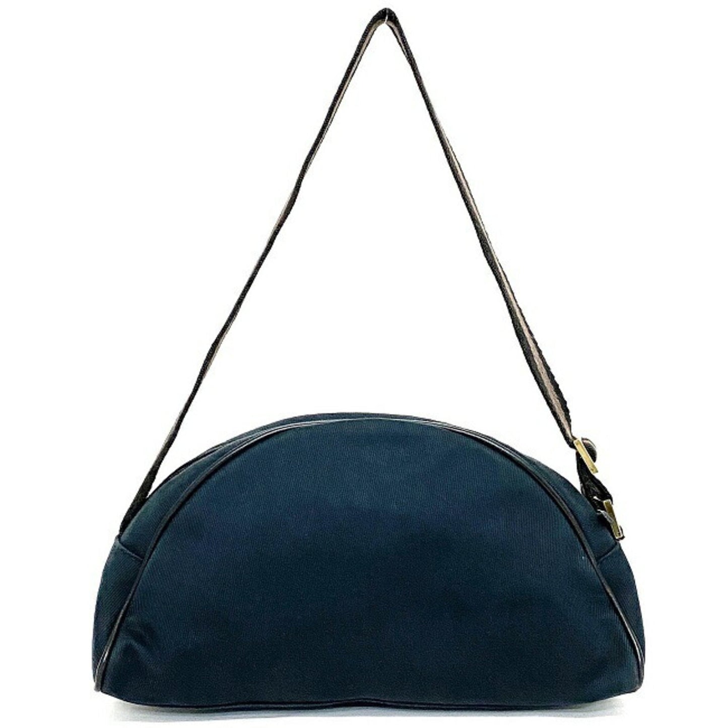 Gucci Shoulder Bag Black Micro GG 90781 Canvas Leather GUCCI Half Moon Handbag