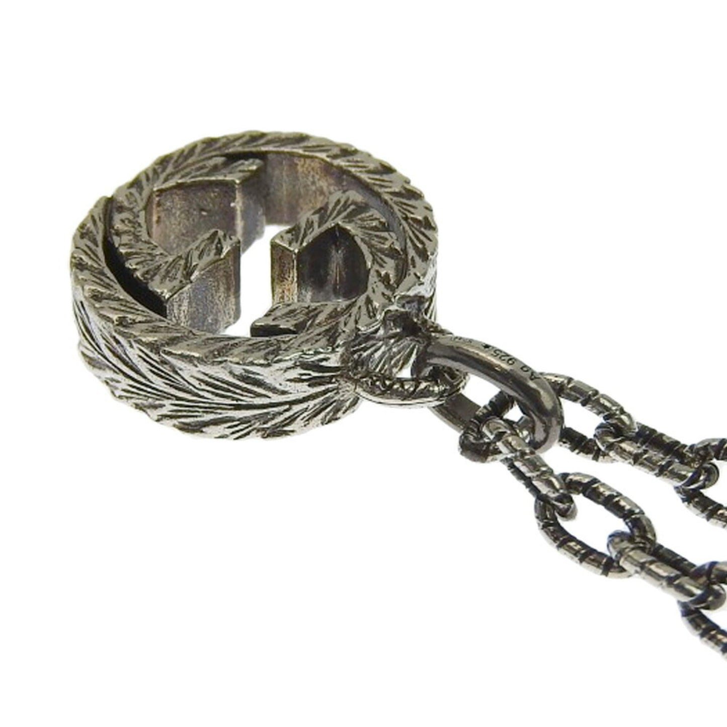 GUCCI Interlocking G Necklace SV925 Silver 925 455307