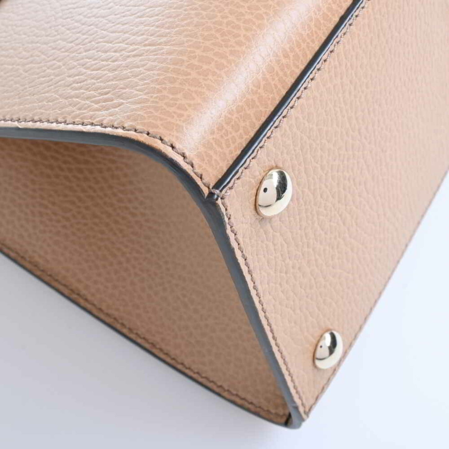 Gucci Soho Interlocking G Leather Handbag Beige