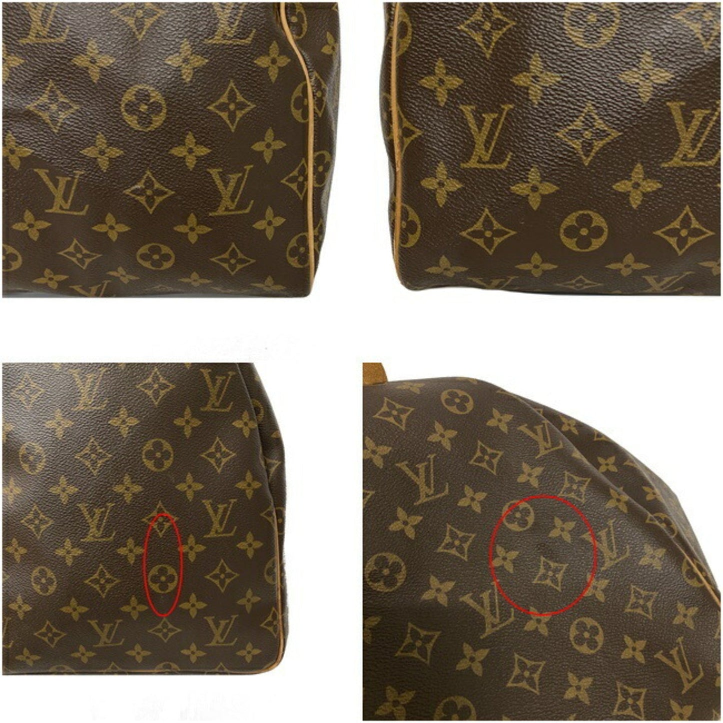 Louis Vuitton Boston Bag Keepol 55 Brown Beige Monogram M41424 Nume MI0951 LOUIS VUITTON Handbag Unisex Louis Vuitton