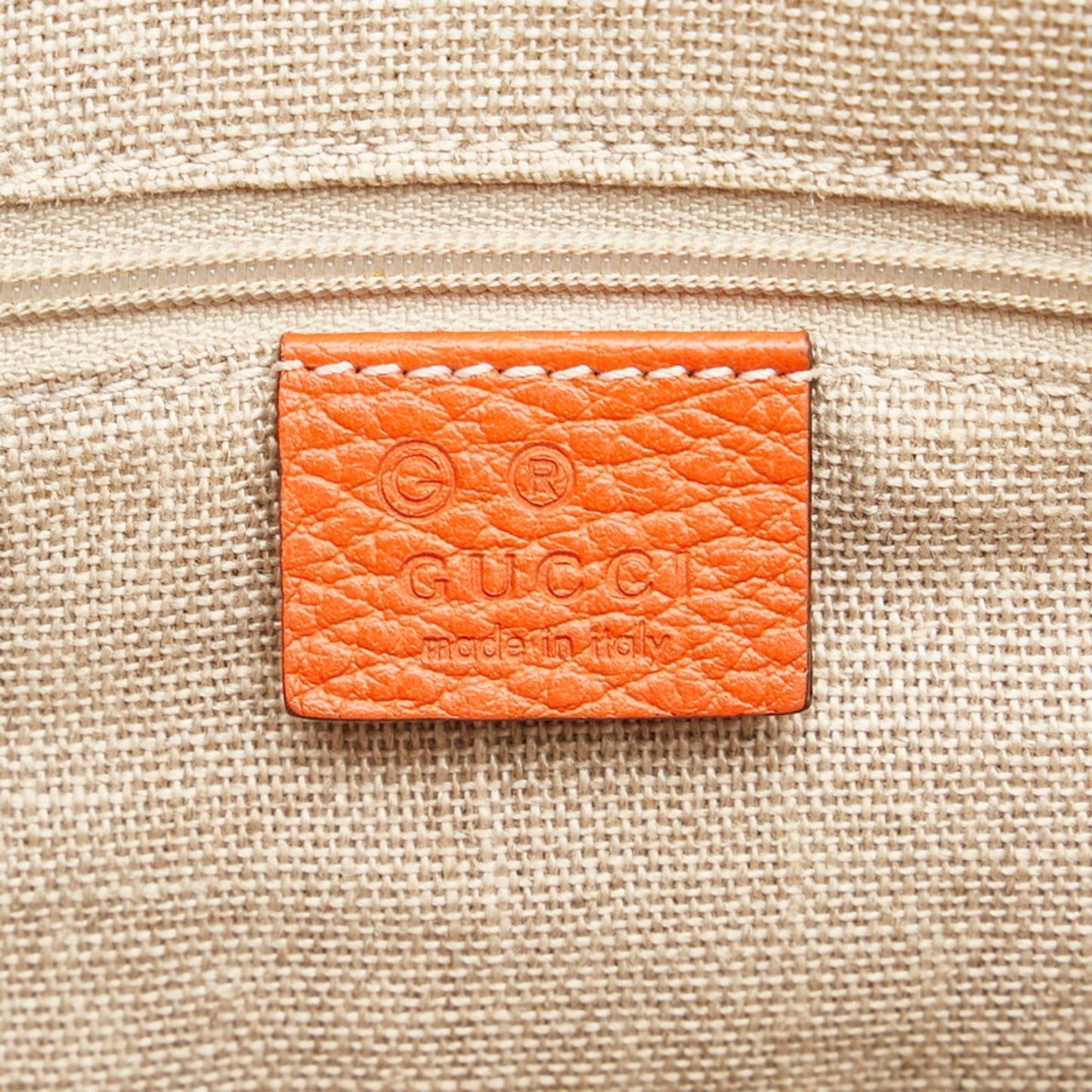 Gucci Interlocking G Handbag Shoulder Bag 449651 Orange Leather Ladies GUCCI