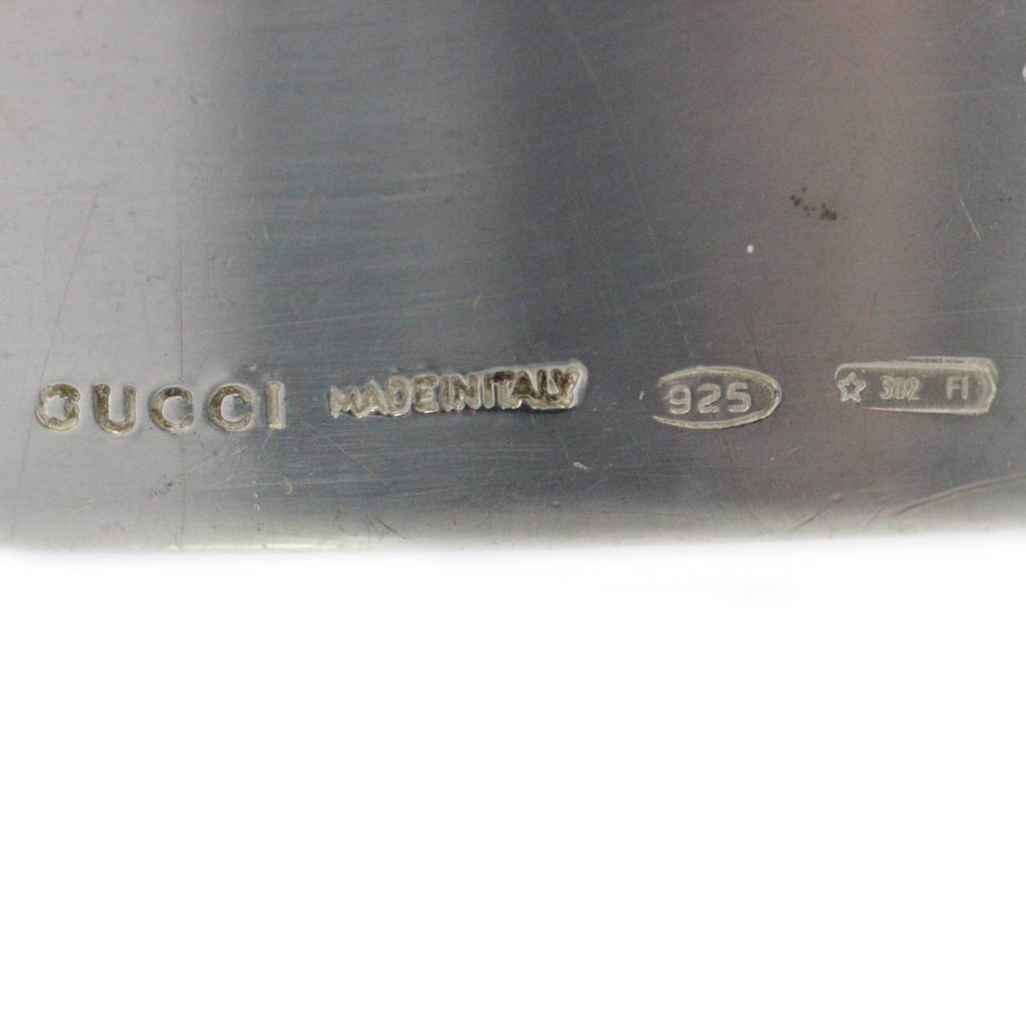 Gucci logo G branded bangle sterling silver
