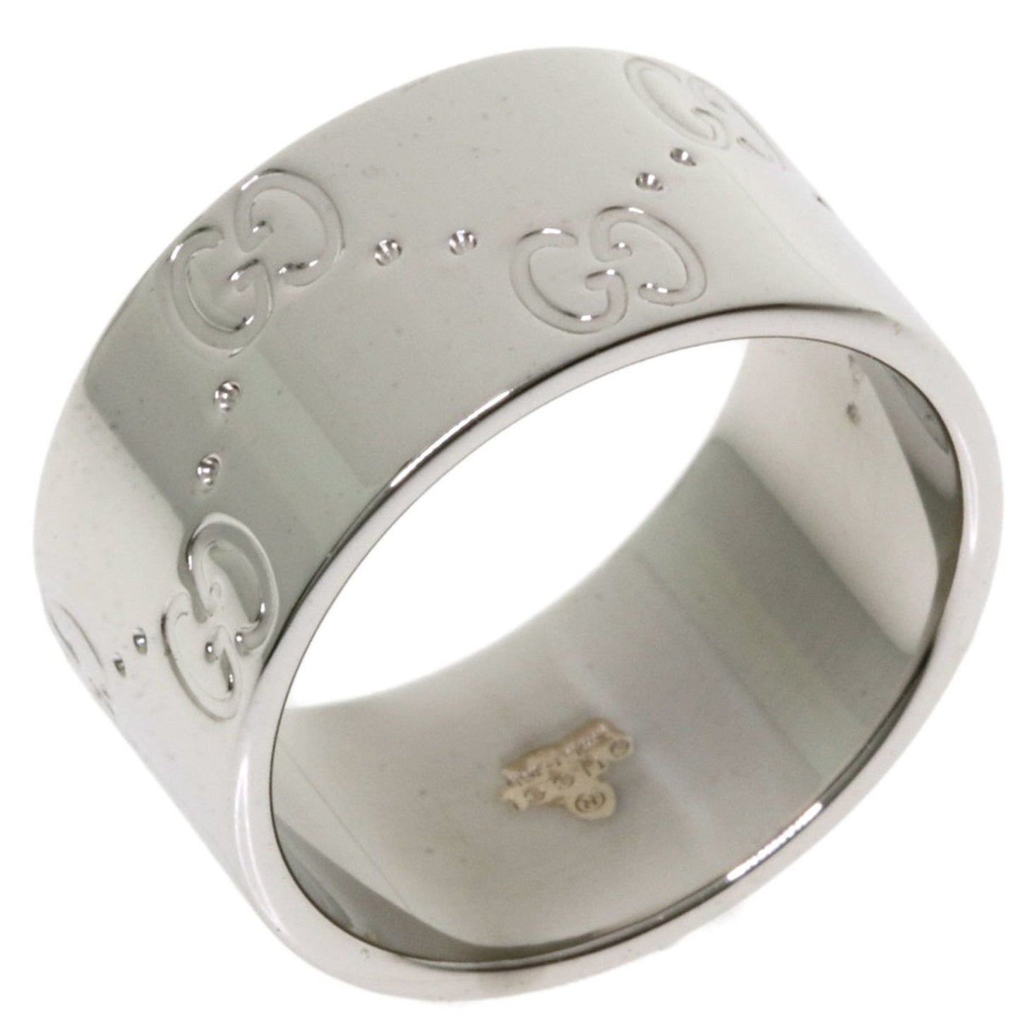 Gucci Icon Wide Ring K18 White Gold Ladies