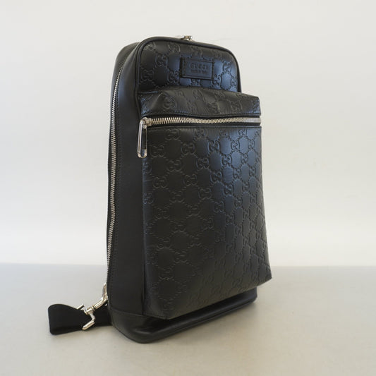 Guccissima Body bag 450970 Men's Leather Sling Bag Black