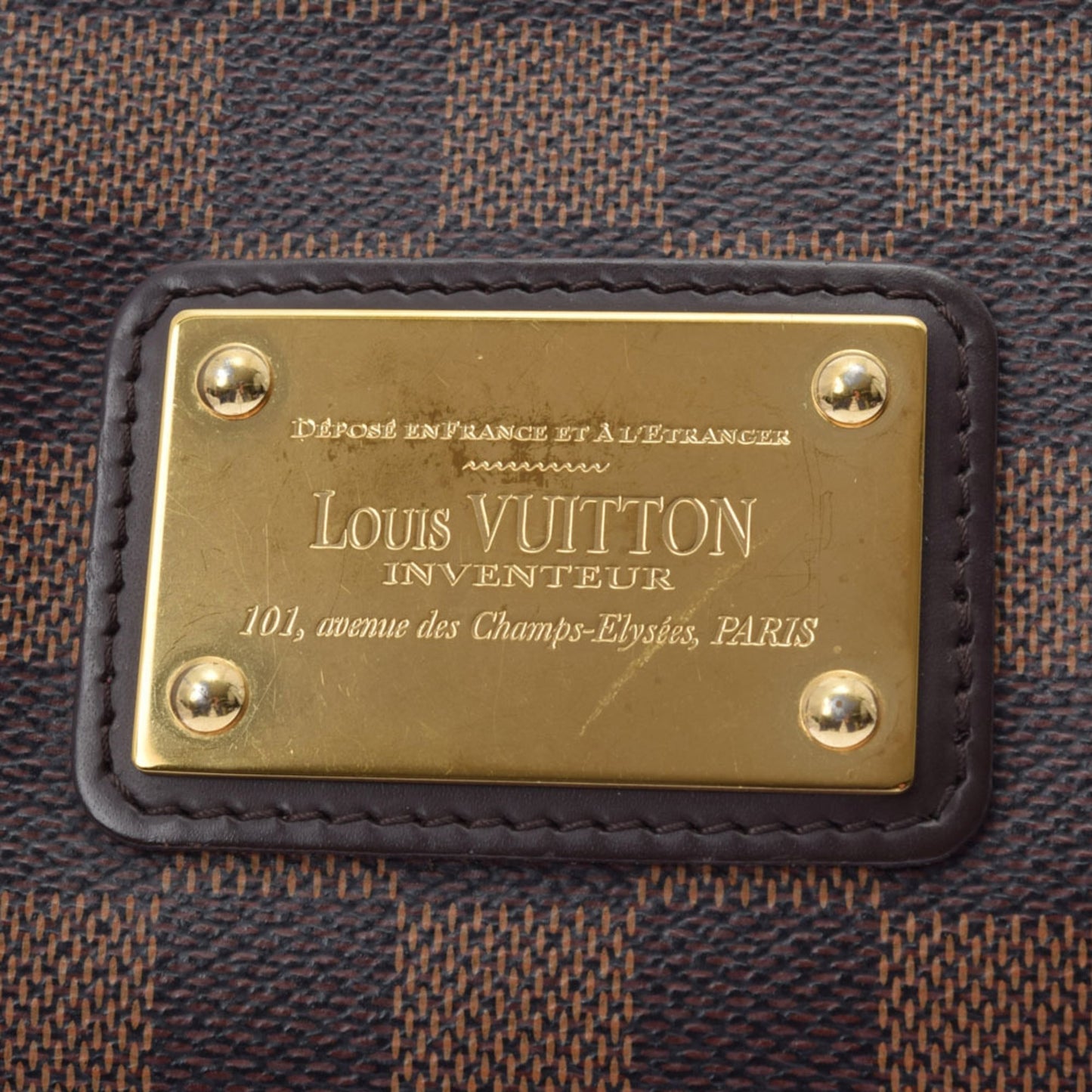 Louis Vuitton Damier Eva Brown N55213 Ladies Canvas Shoulder Bag
