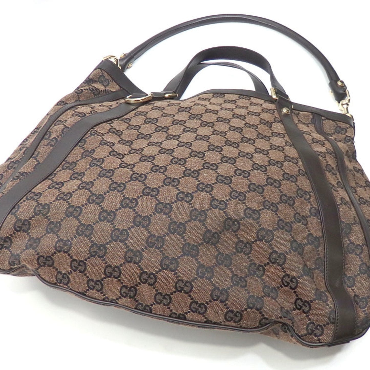 Gucci Handbag Ladies Brown GG Canvas Leather 272393 498879
