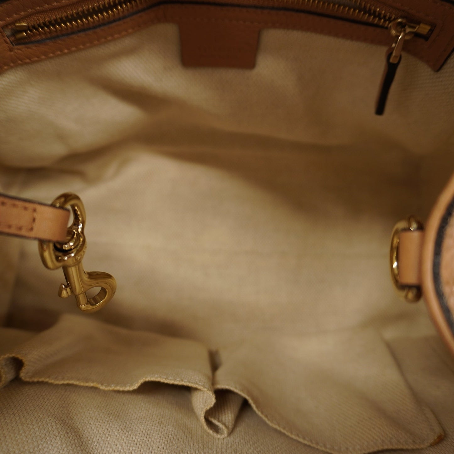 GUCCIAuth  Soho 2way Bag Natural/brown336751Leather,Canvas Handbag,Shoulder Bag