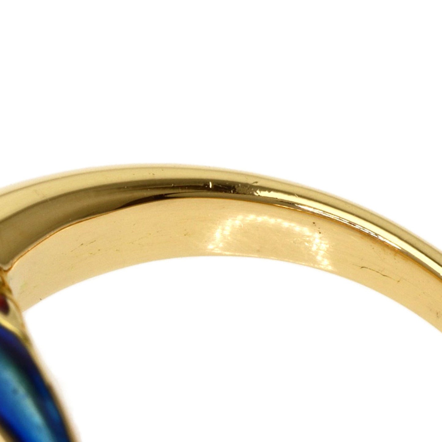 Gucci Enamel Ring K18 Yellow Gold Ladies Gucci