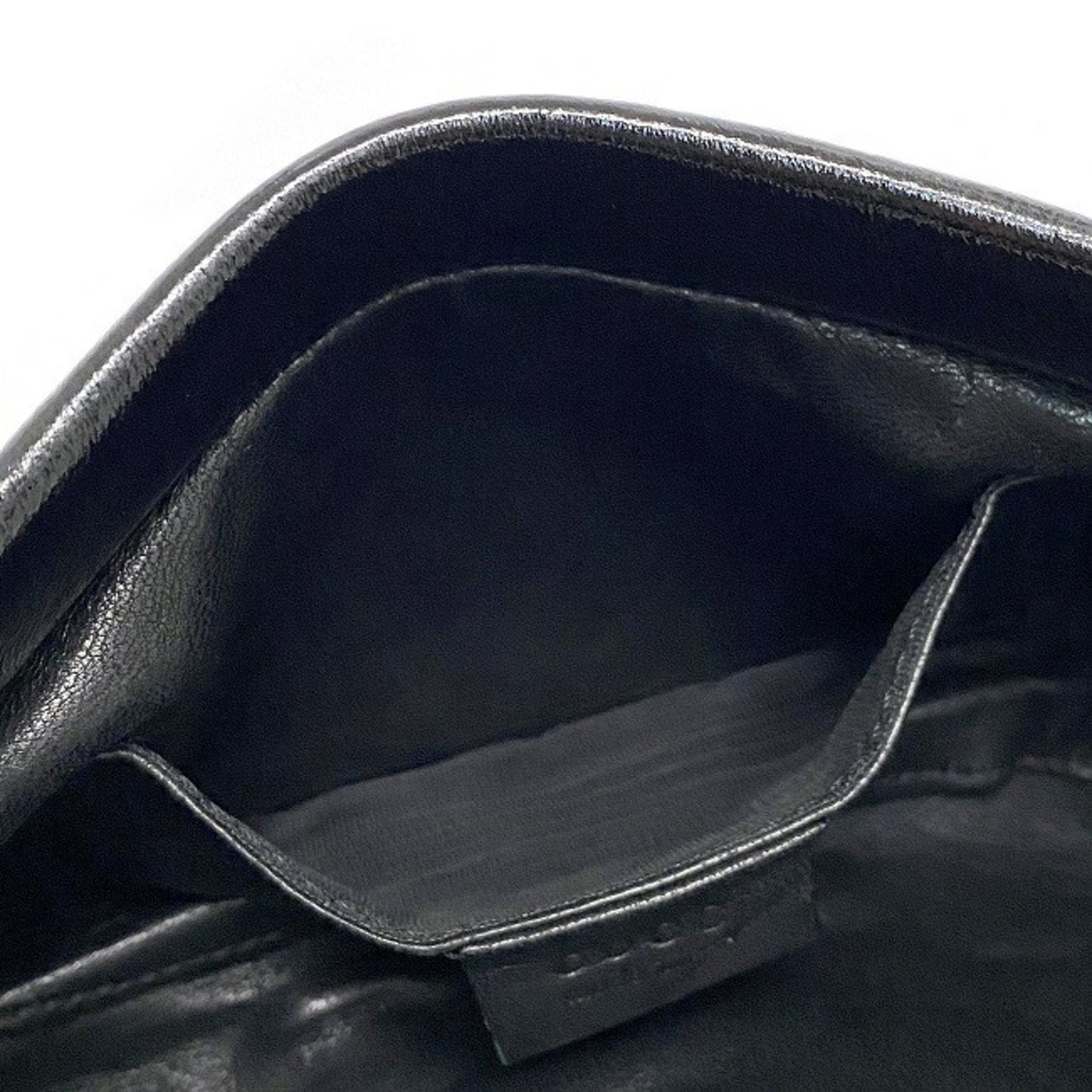 Gucci Mini Clutch Bag Black Silver Histeria 226248 Chain Patent Leather GUCCI Pouch Handbag Enamel Ladies