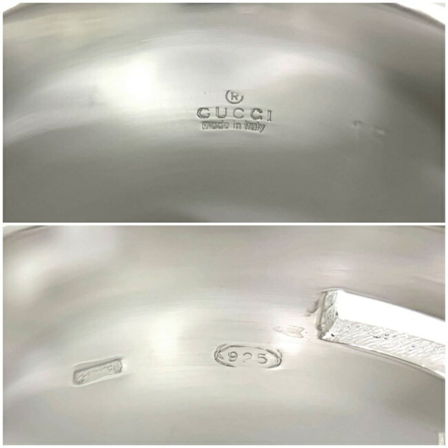 Gucci Ring Silver Branded Regular 032661-09840-8106 925 GUCCI Finished No. 14 # Band Men's Women's Unisex