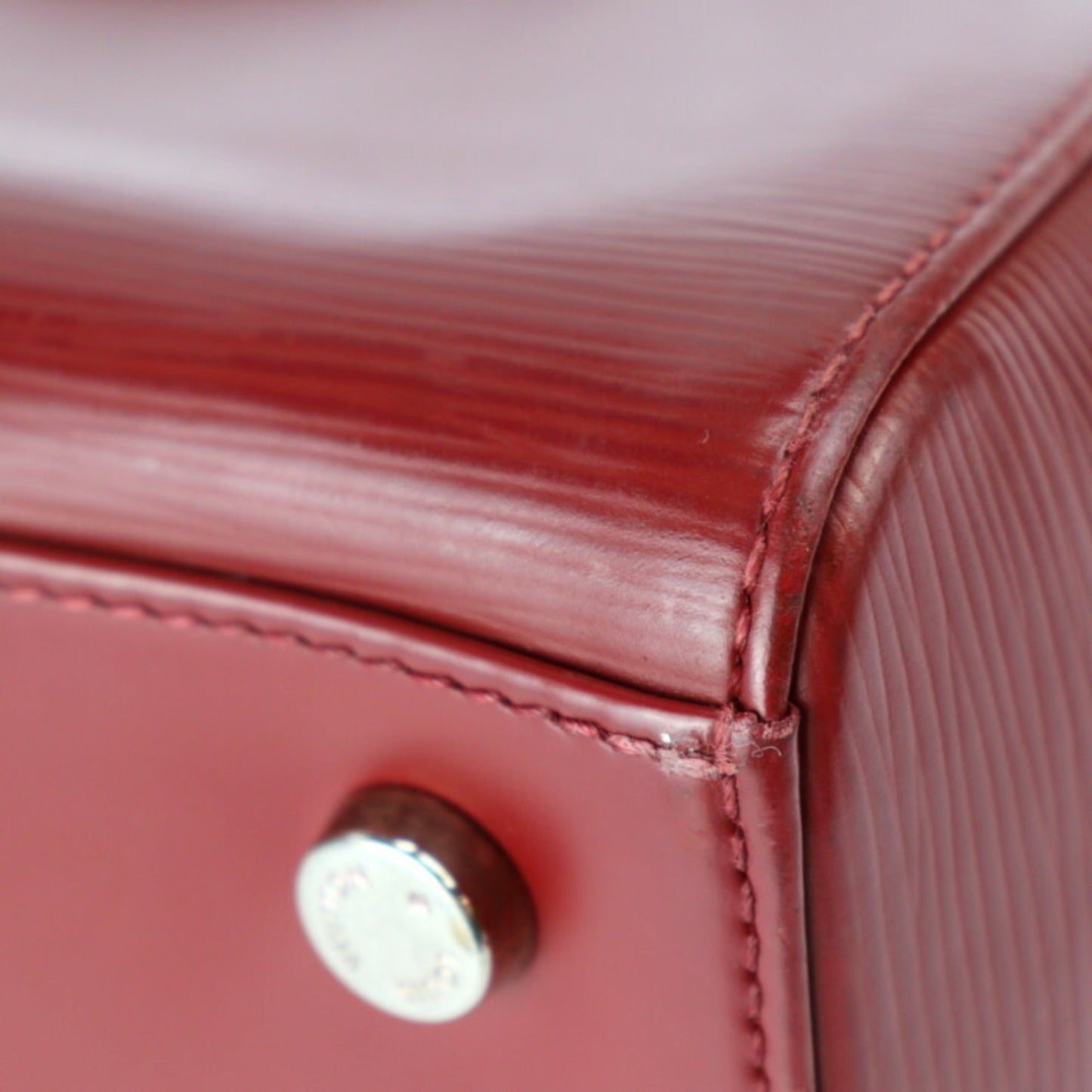 LOUIS VUITTON Blair MM Handbag M4030E Epi Leather Carmine Red Series Silver Metal Fittings