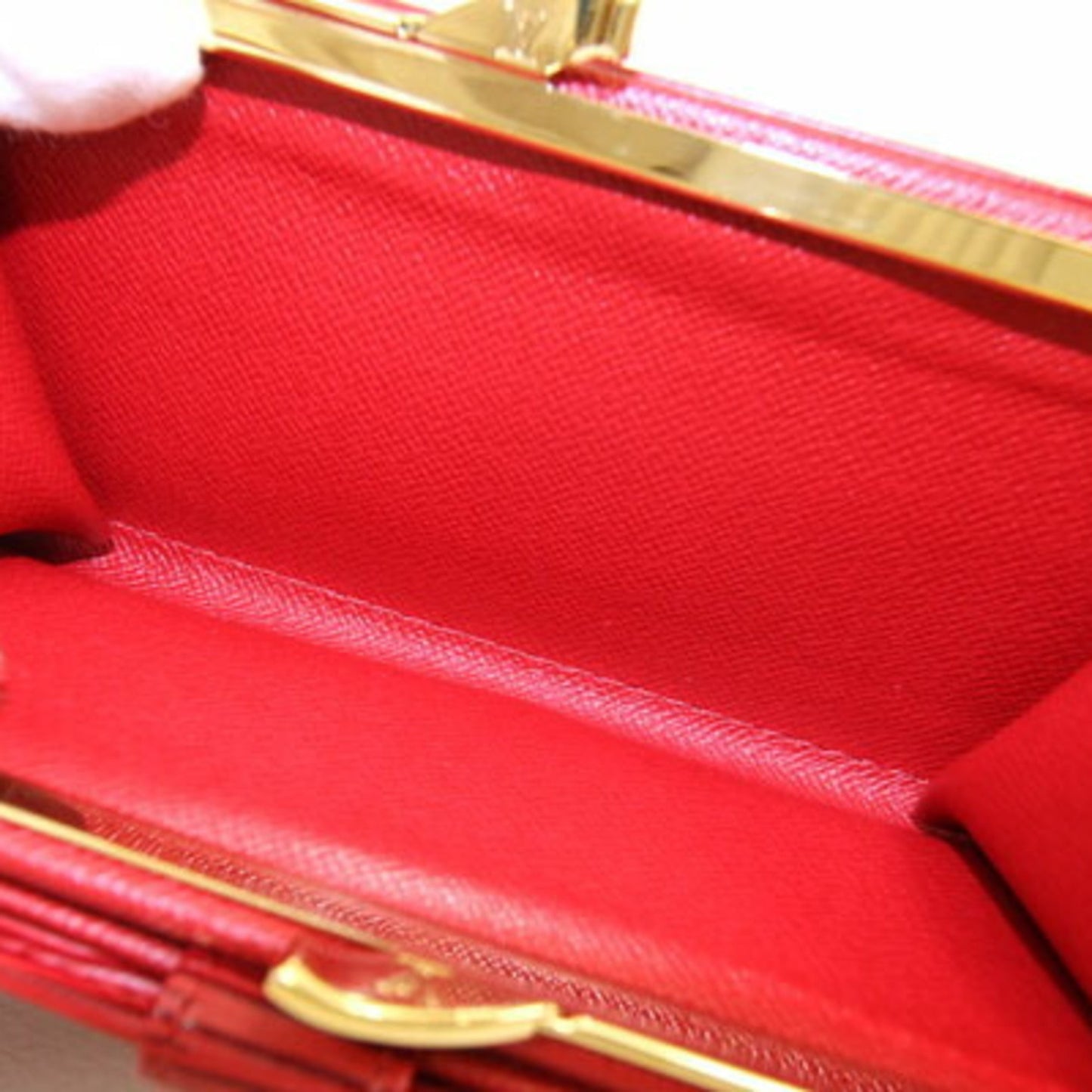 Louis Vuitton Bifold Clasp Long Wallet Epi Continental Viennois M63257 Castilian Red Ladies LOUIS VUITTON