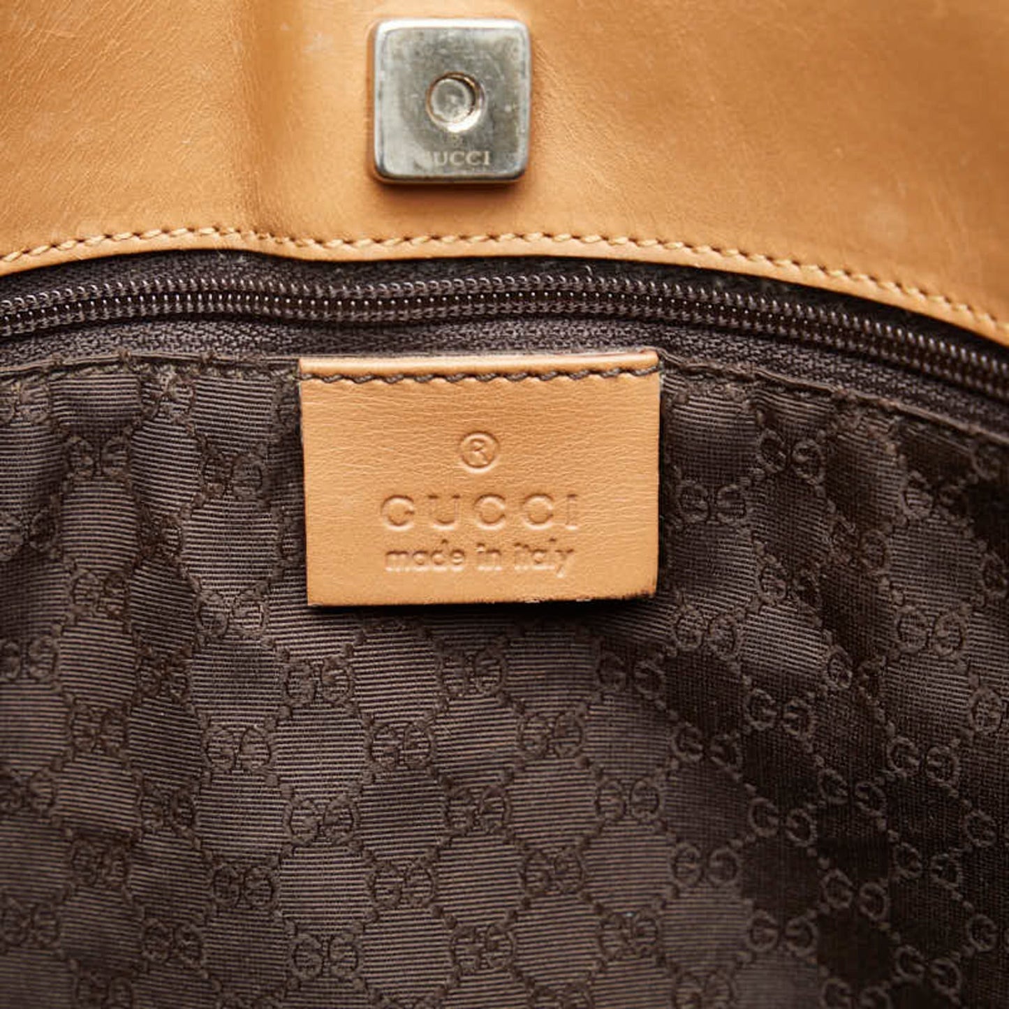 GUCCI handbag tote bag 002 1135 brown leather ladies