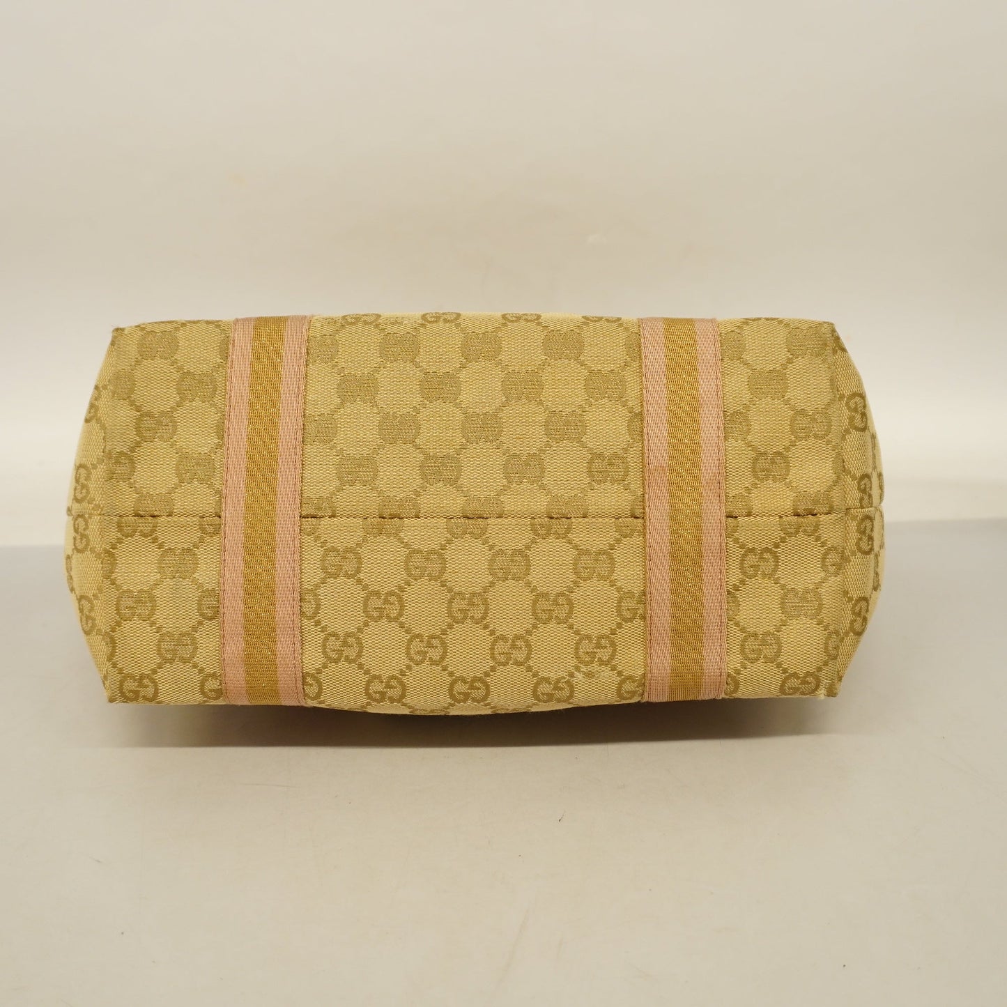GUCCIAuth  Sherry Line Tote Bag 137396 Women's GG Canvas,Leather Beige,Gold
