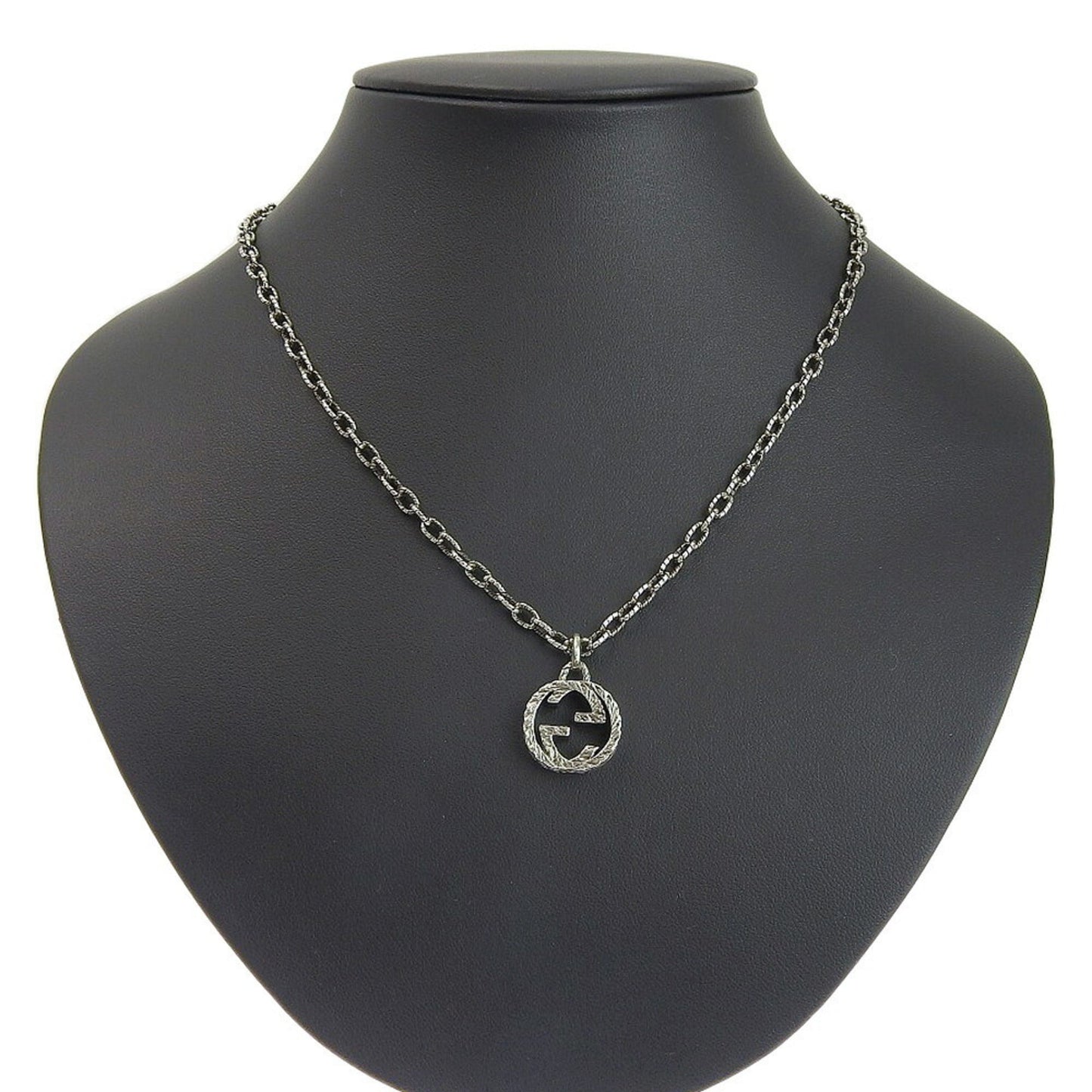 GUCCI Interlocking G Necklace SV925 Silver 925 455307