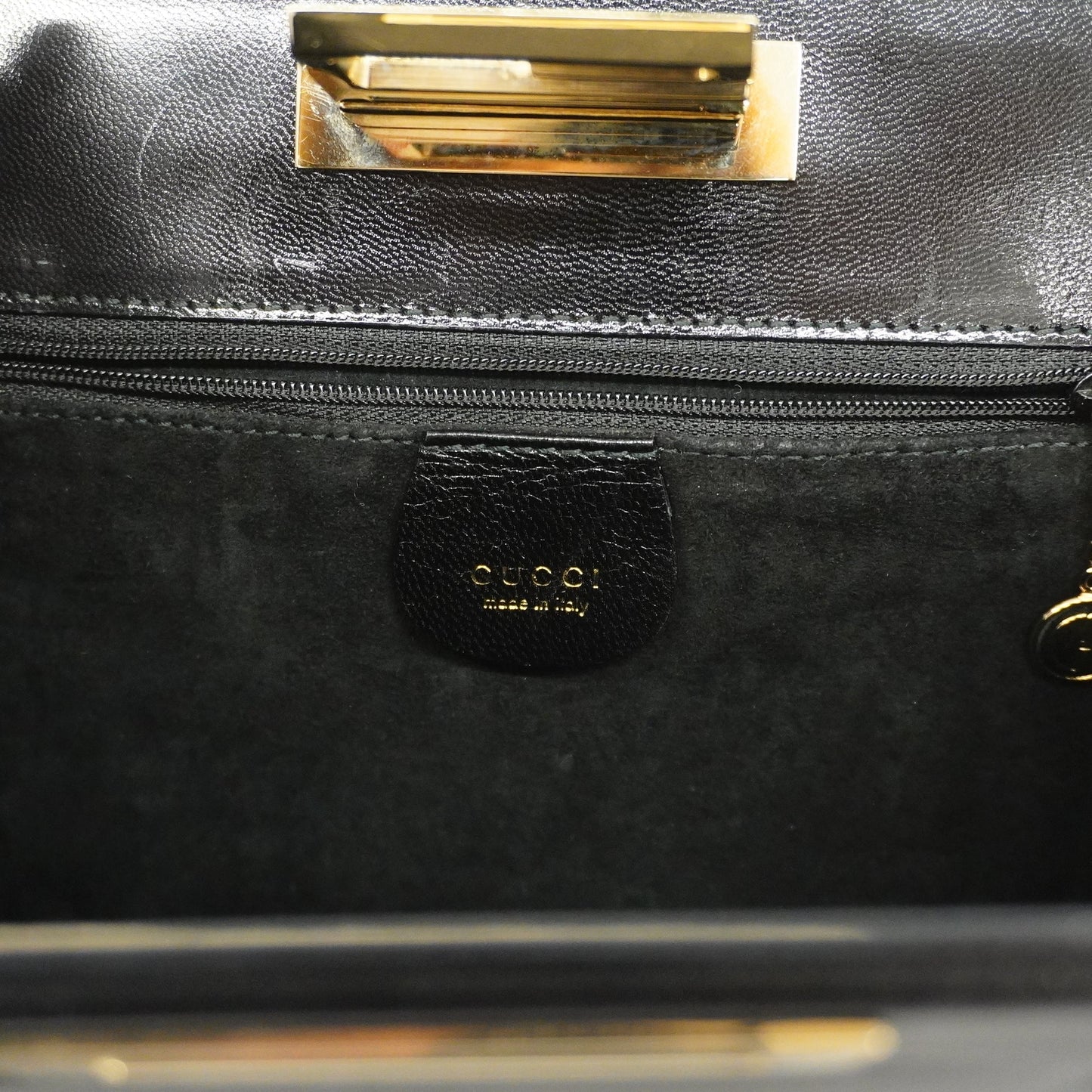 Gucci Shoulder Bag 001 1998 1863 Women's Leather Shoulder Bag Black