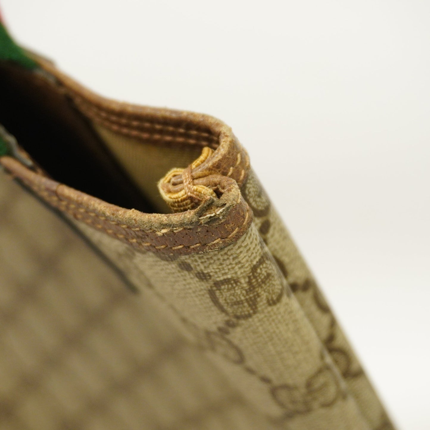 GUCCIAuth  Sherry Line Tote Bag 39 02 003 Women's GG Supreme,Leather Beige,Brown