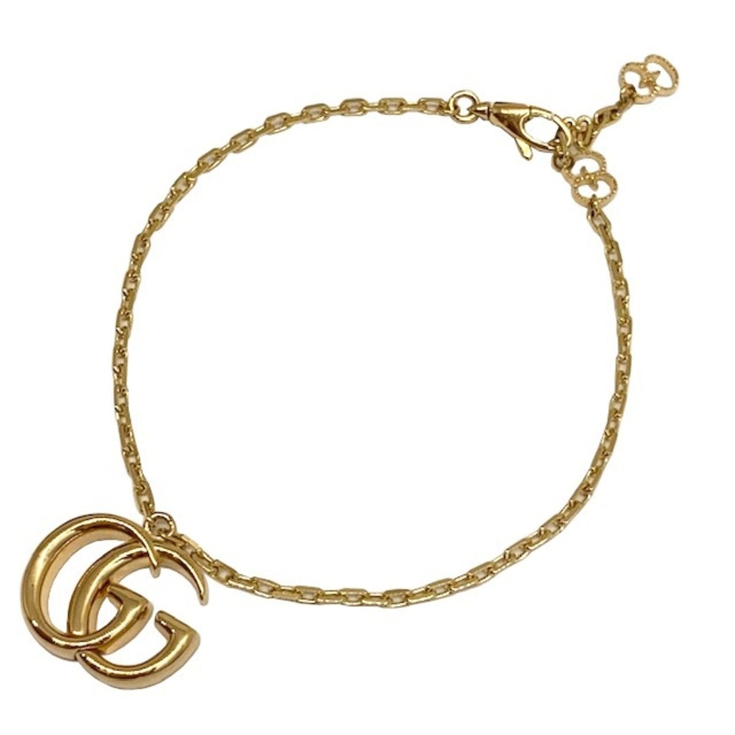 Gucci double G bracelet 501676 J8500 8000 17 jewelry brand K18YG 18-karat gold logo present gift lady's men's new article un
