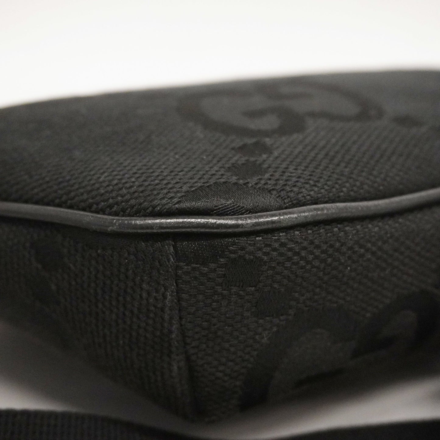GUCCIAuth  Jumbo GG Jumbo GG 696031 Unisex Canvas Sling Bag Black