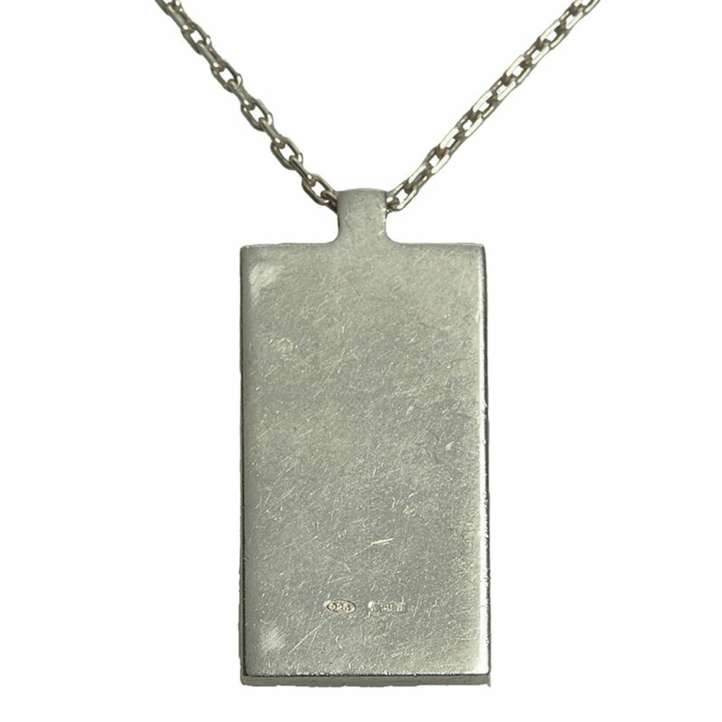Gucci Plate Necklace Silver Metal Ladies GUCCI