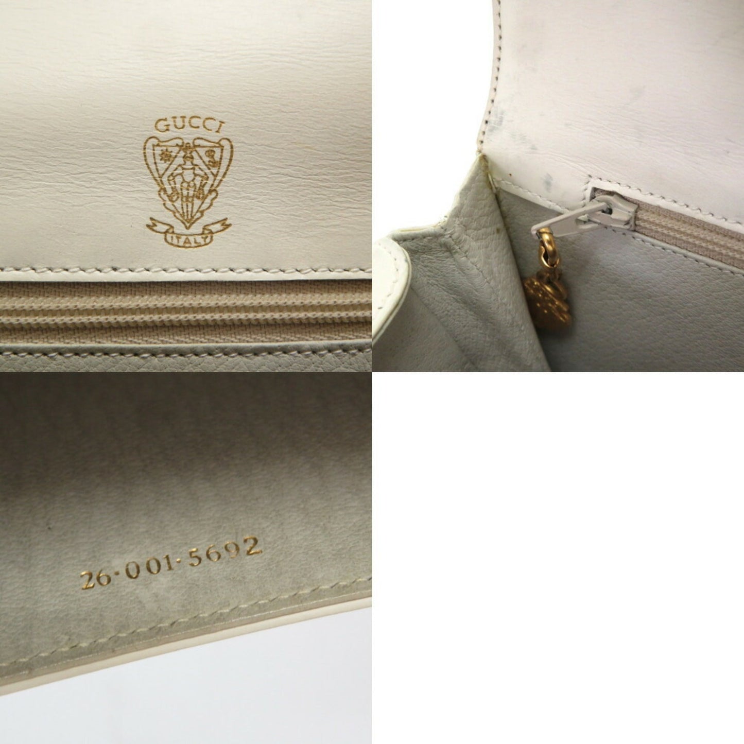 Gucci GG pattern leather white navy bicolor 26 001 5692 shoulder bag blue 0028 GUCCI