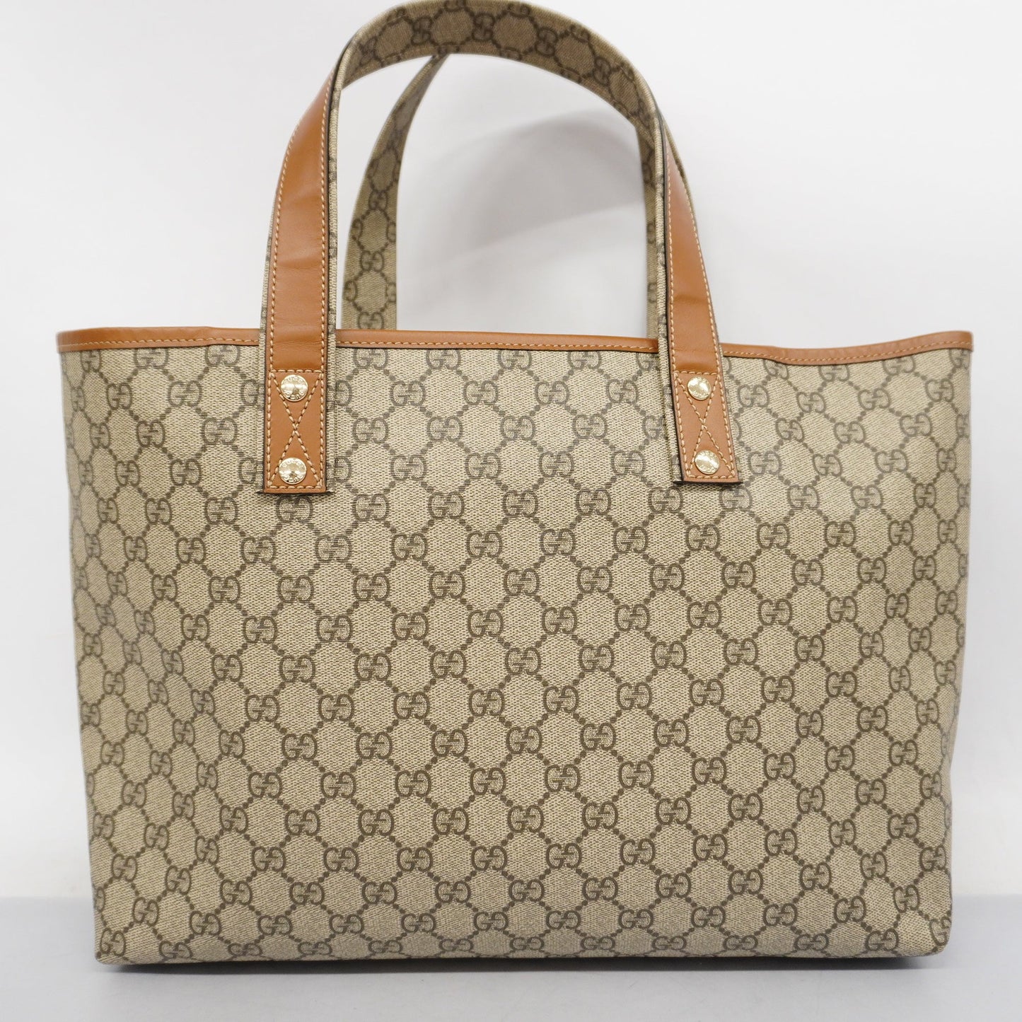 Gucci  Sherry Line 211134 Women's GG Supreme Tote Bag Beige