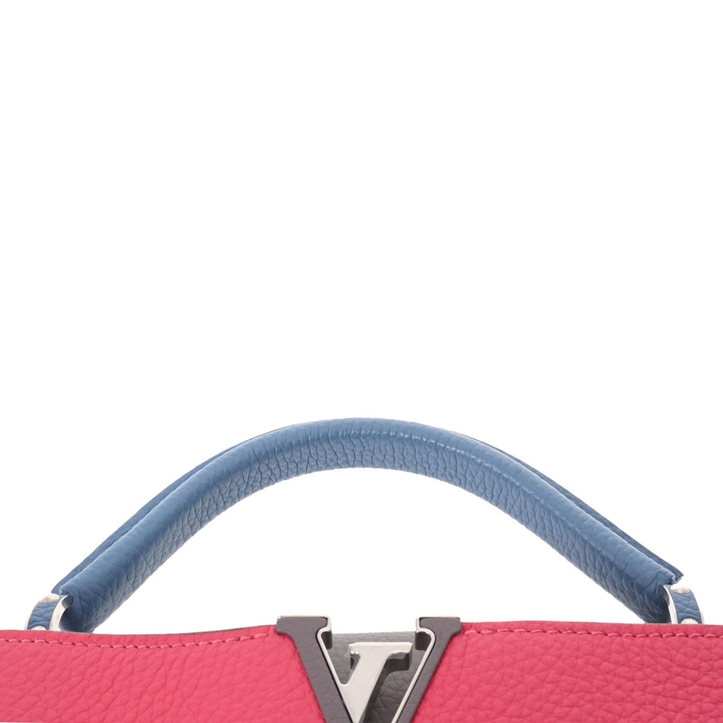 LOUIS VUITTON Capucines BB Fuchsia Ciel M52990 Ladies Canvas Leather Handbag