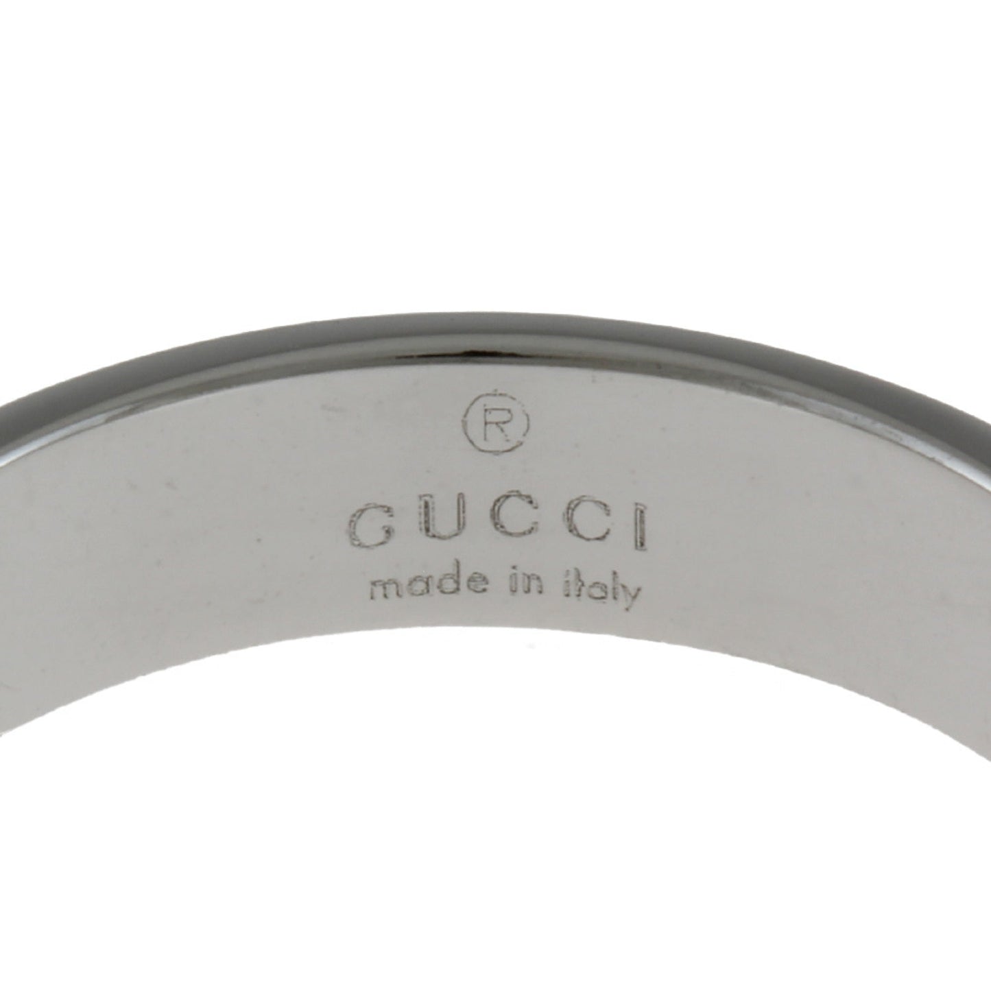 Gucci Icon Ring No. 7.5 18K K18 White Gold Women's