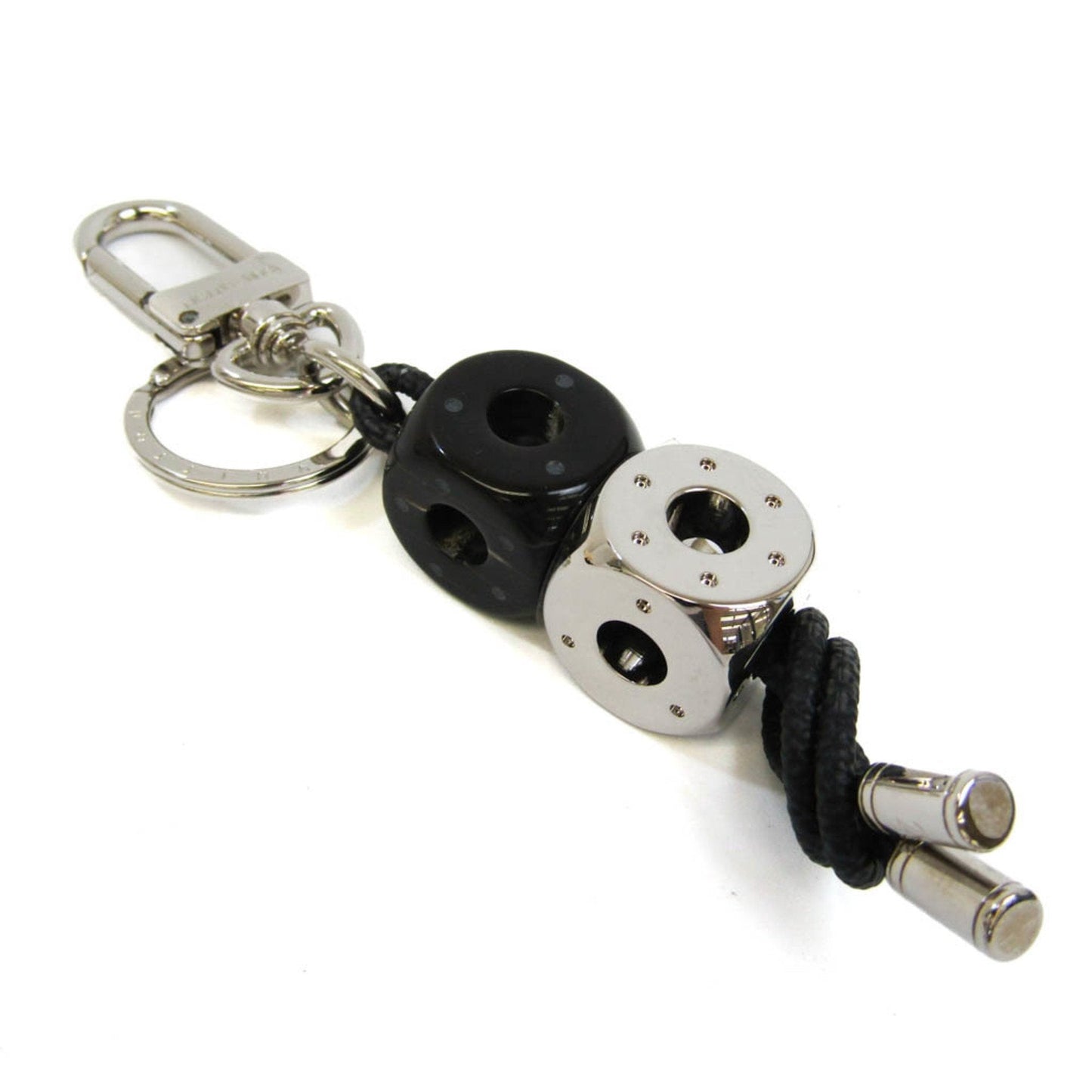 LOUIS VUITTON Damier Graphite Portocray Dice M66735 Keyring [Damier Graphite,Noir,Silver]