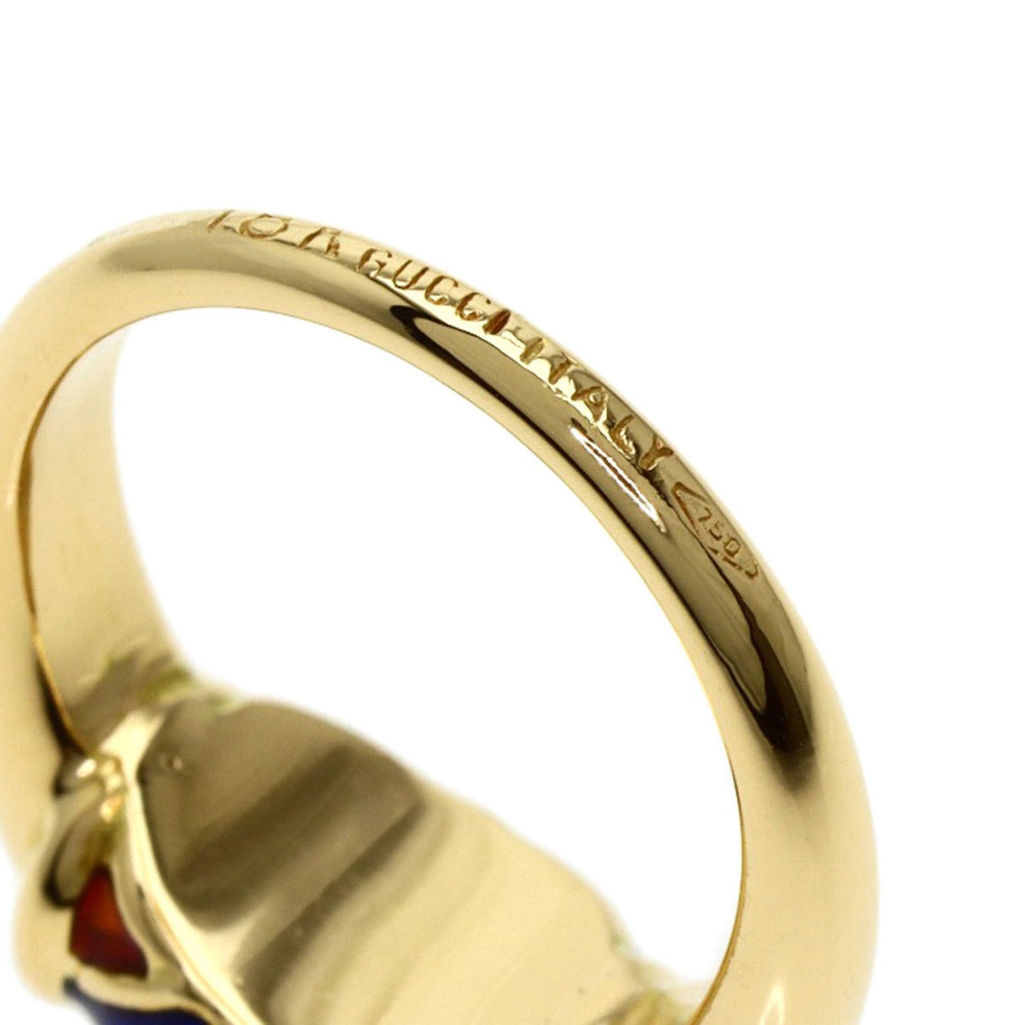 Gucci Enamel Ring K18 Yellow Gold Ladies Gucci