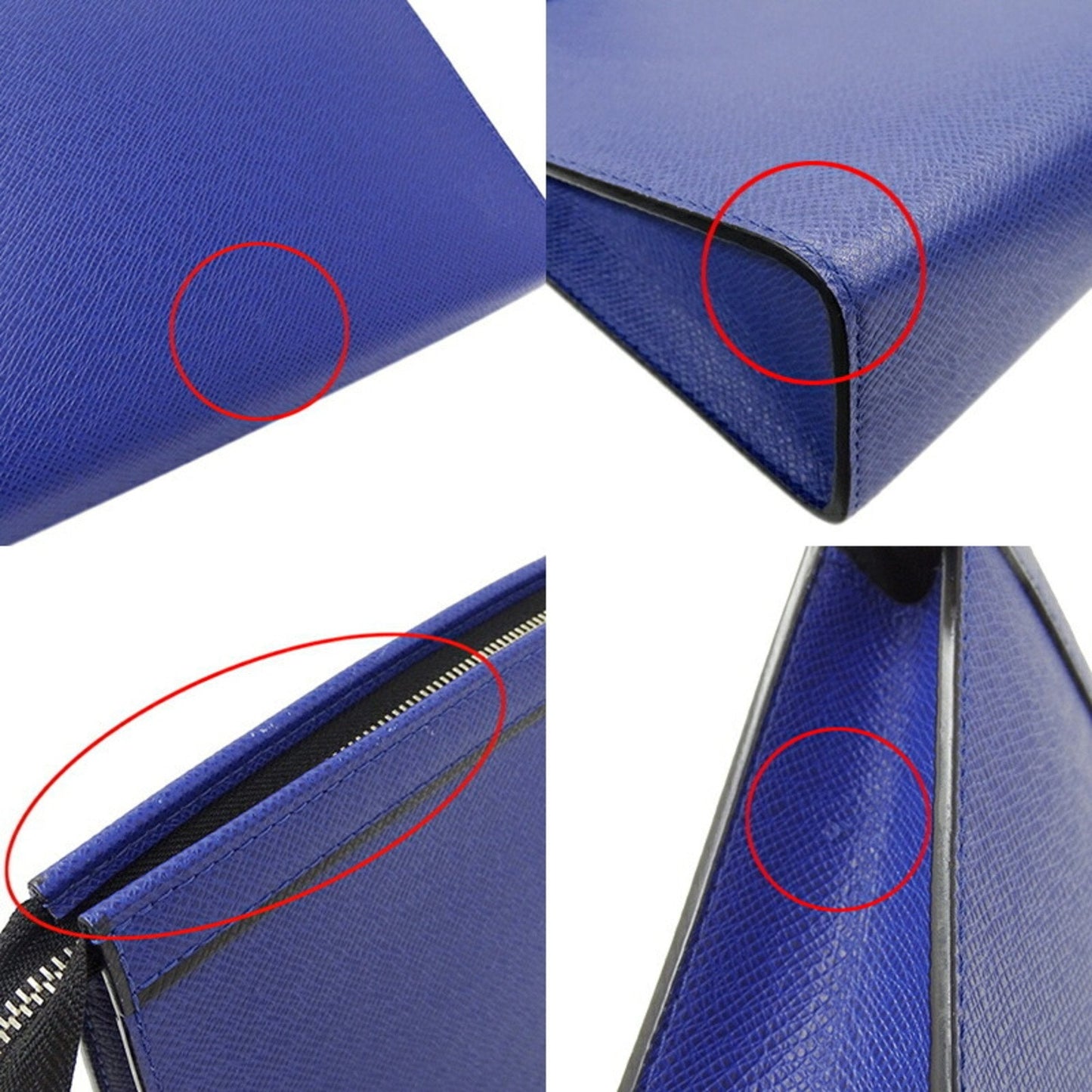 LOUIS VUITTON Bag Taiga Men's Clutch Second Pochette Voyage MM Cobalt M30575 Blue