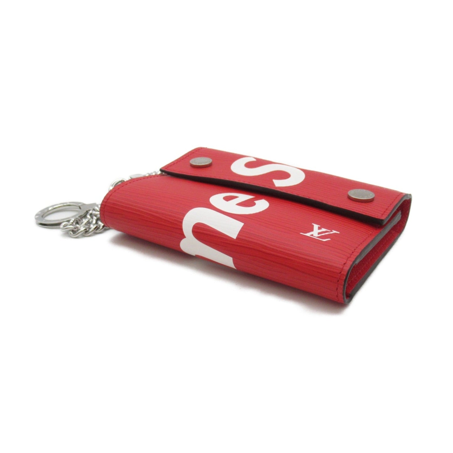 LOUIS VUITTON Chain Wallet [Supreme] Red Epi leather M67755