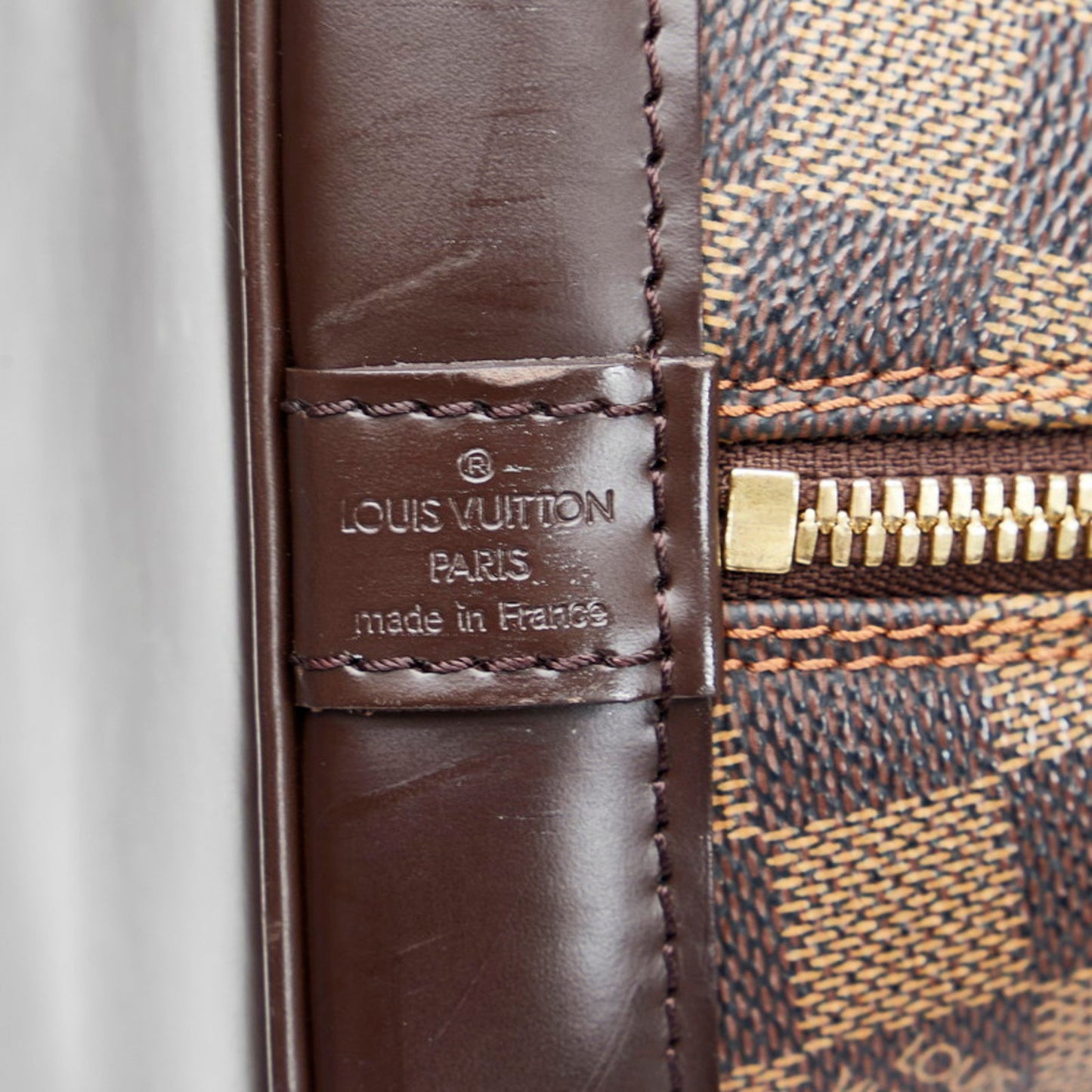 LOUIS VUITTON Damier Alma Handbag N53151 Brown PVC Leather Ladies
