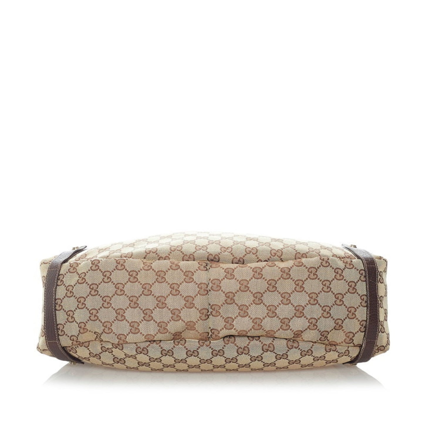 Gucci GG Canvas Handbag 130736 Beige Leather Ladies GUCCI